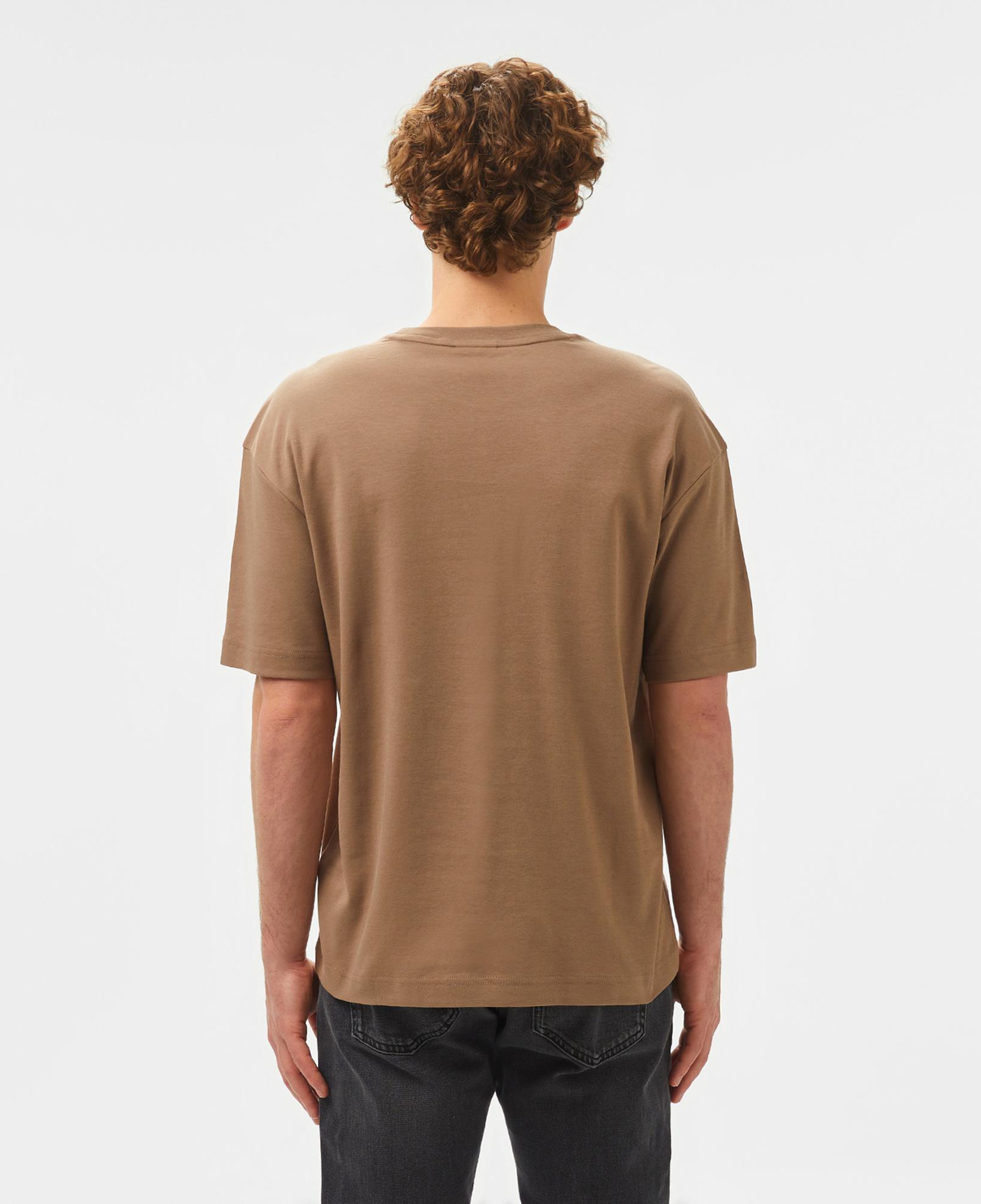 Calvin Klein Nano Logo İnterlo Erkek Kahverengi T-Shirt