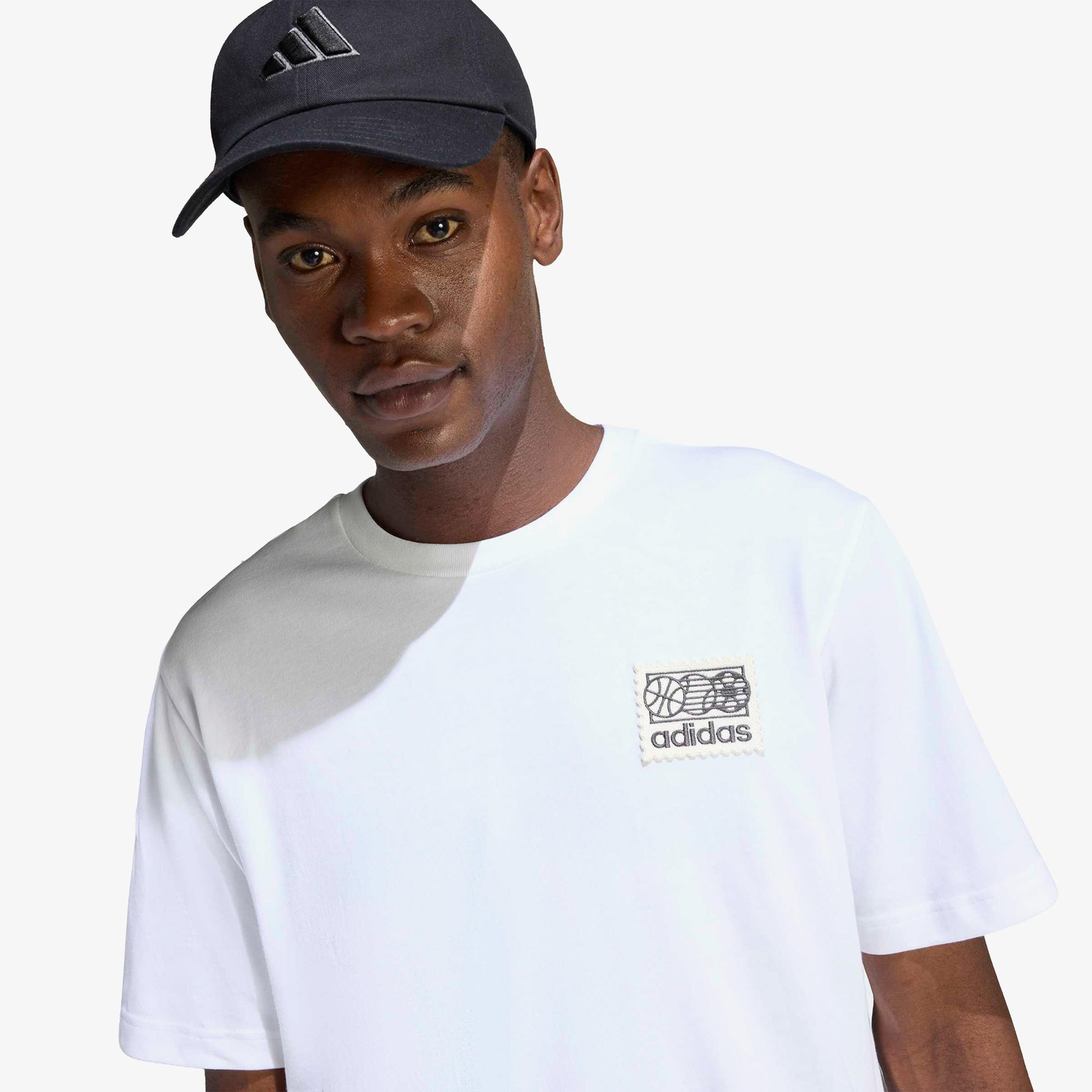 adidas Memories of Sport Patch Graphic Erkek Beyaz T-Shirt