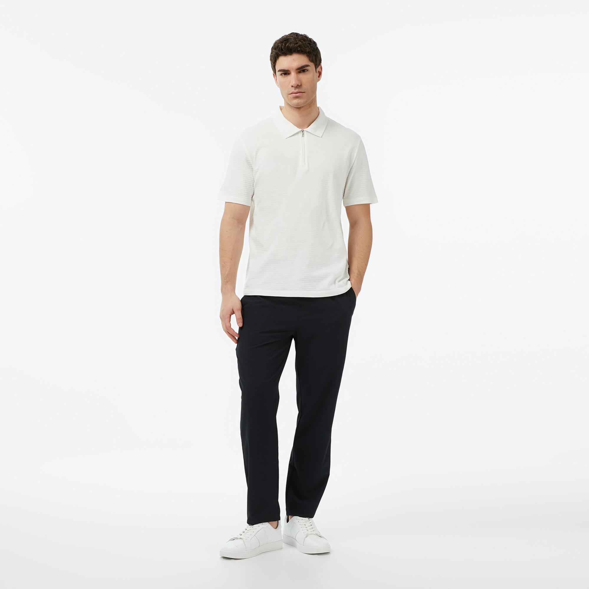 Nautica Erkek Krem Regular Fit Polo Yaka T-Shirt