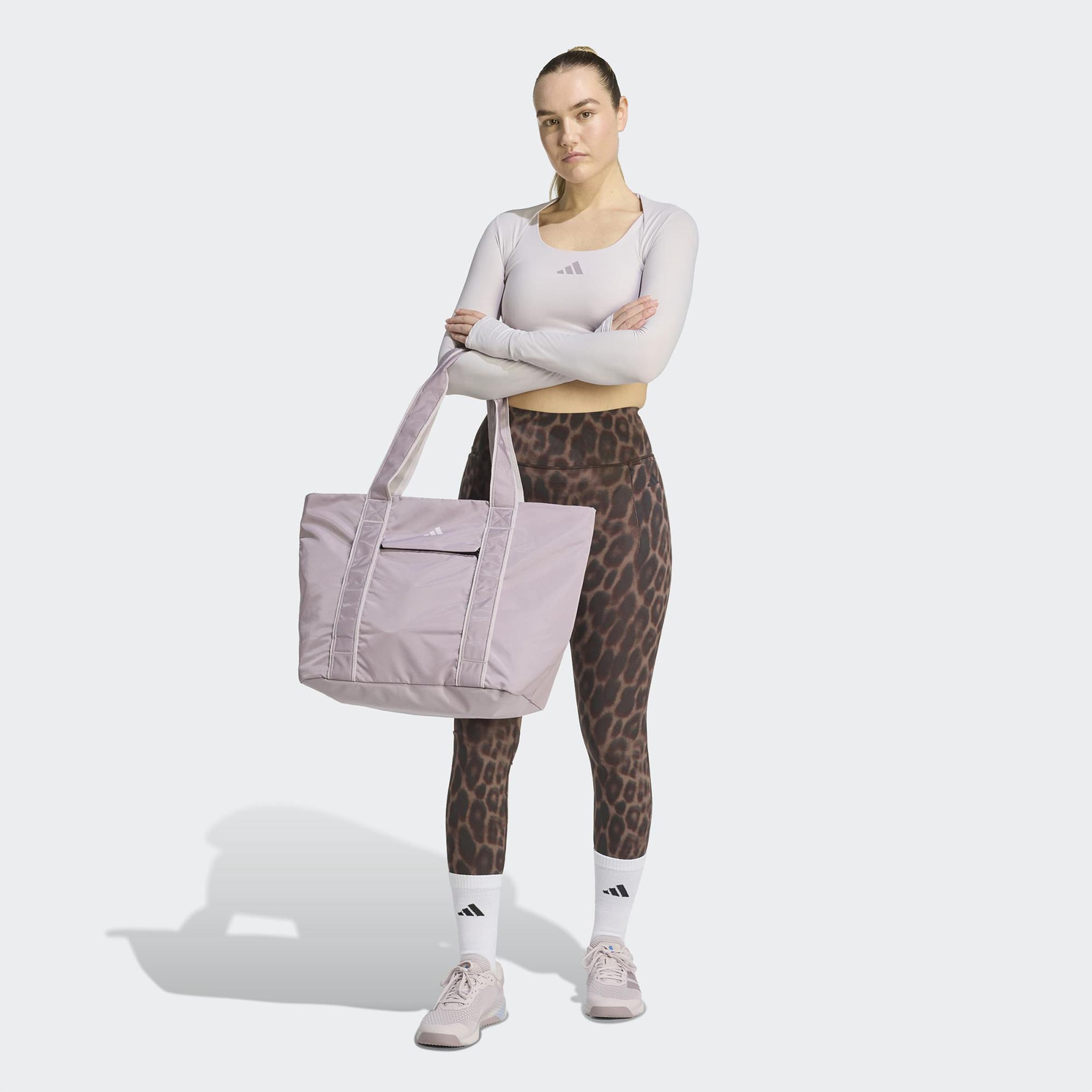 adidas Optime Power Kadın Lila Crop T-Shirt