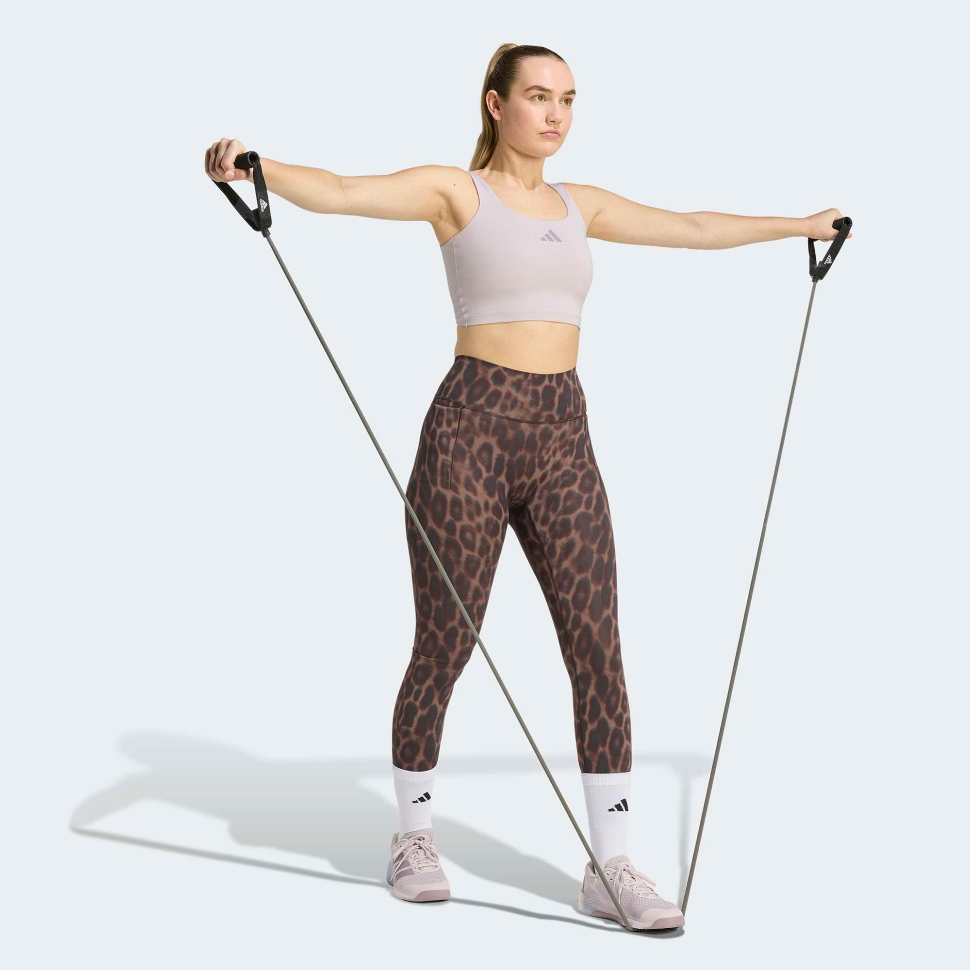 adidas Optime Power Kadın Lila Crop T-Shirt