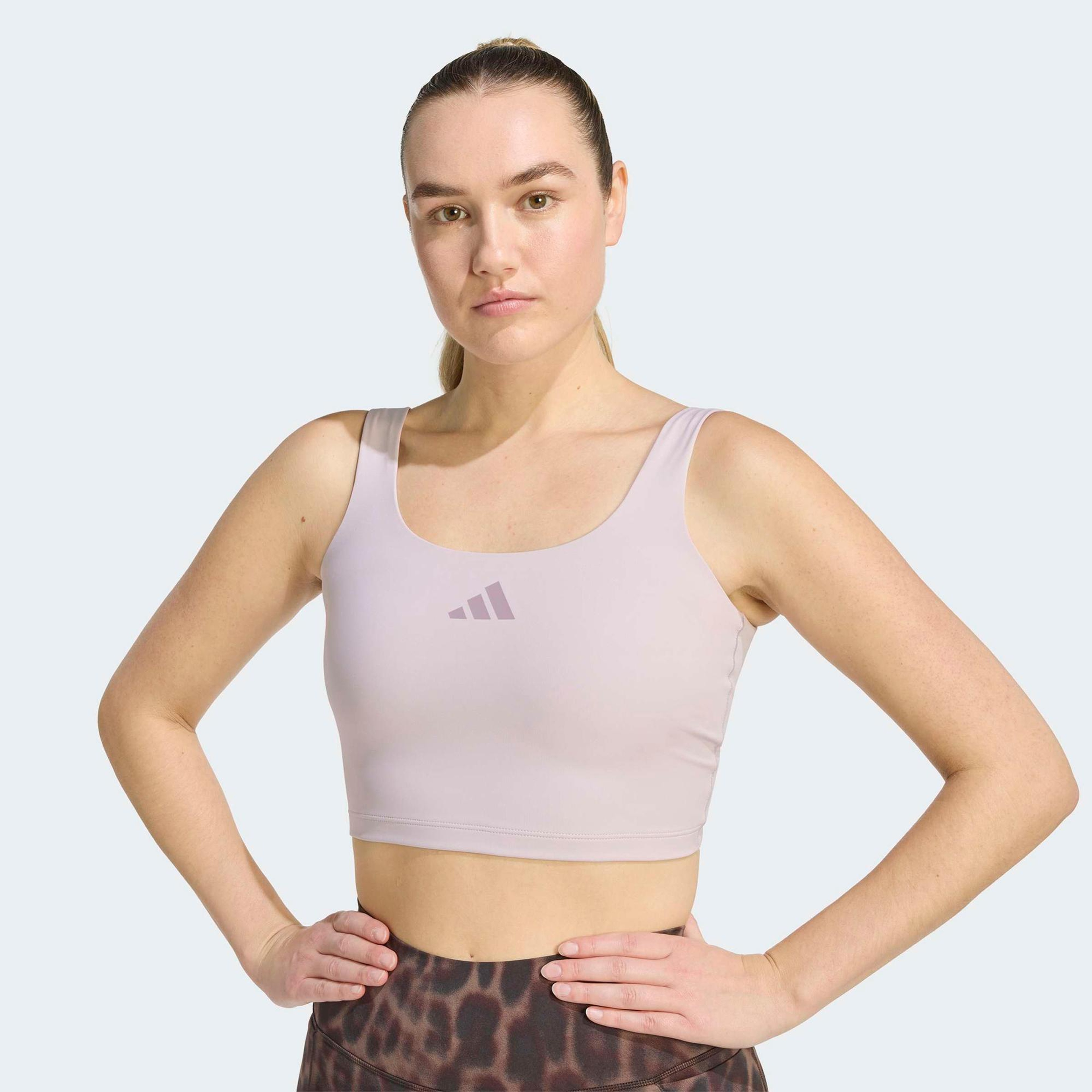 adidas Optime Power Kadın Lila Crop T-Shirt