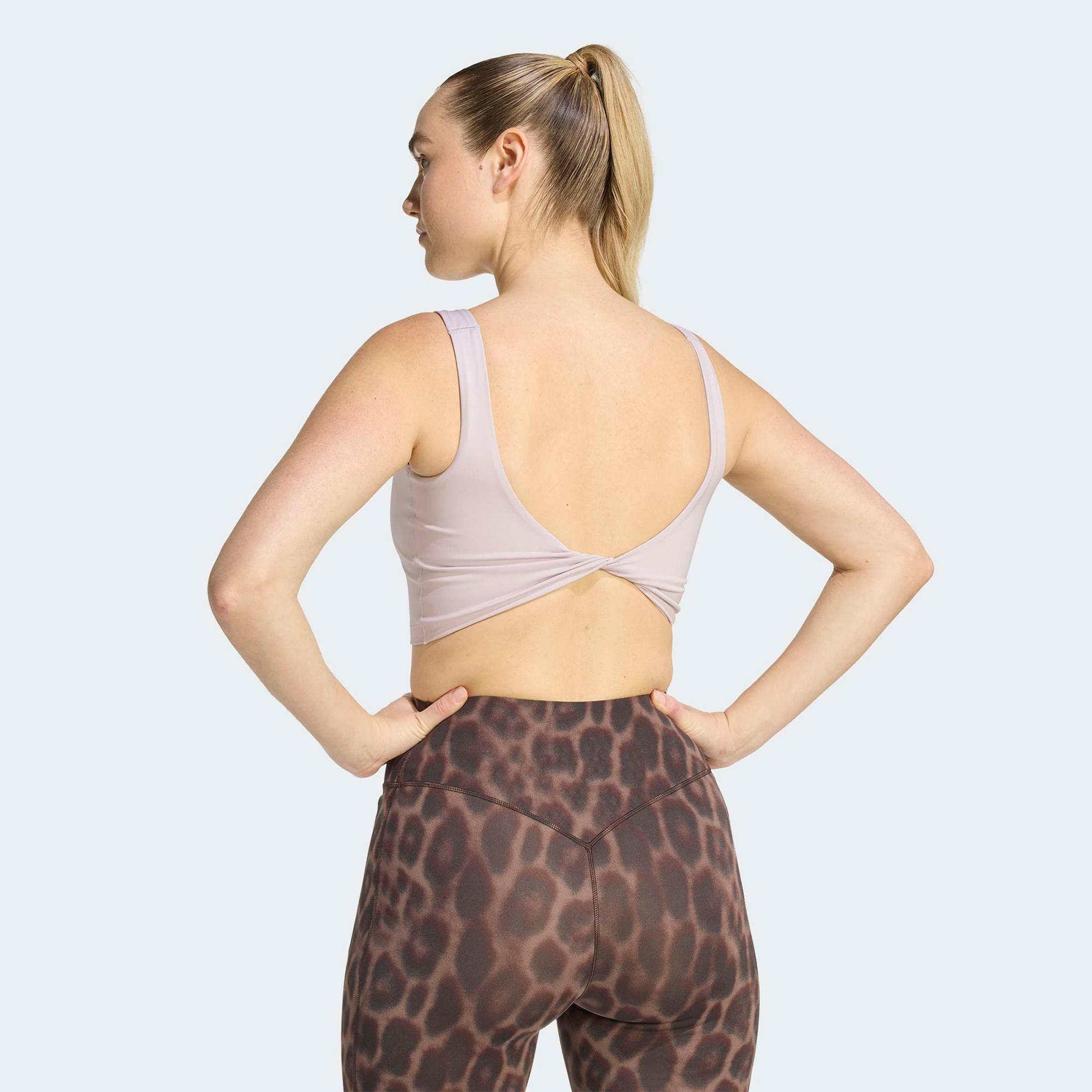 adidas Optime Power Kadın Lila Crop T-Shirt