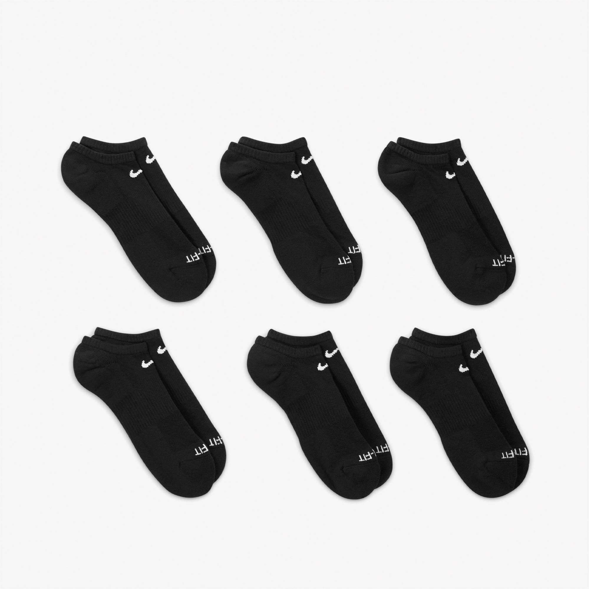 Nike Everyday Plus Cushioned Erkek Siyah 3' lü Çorap