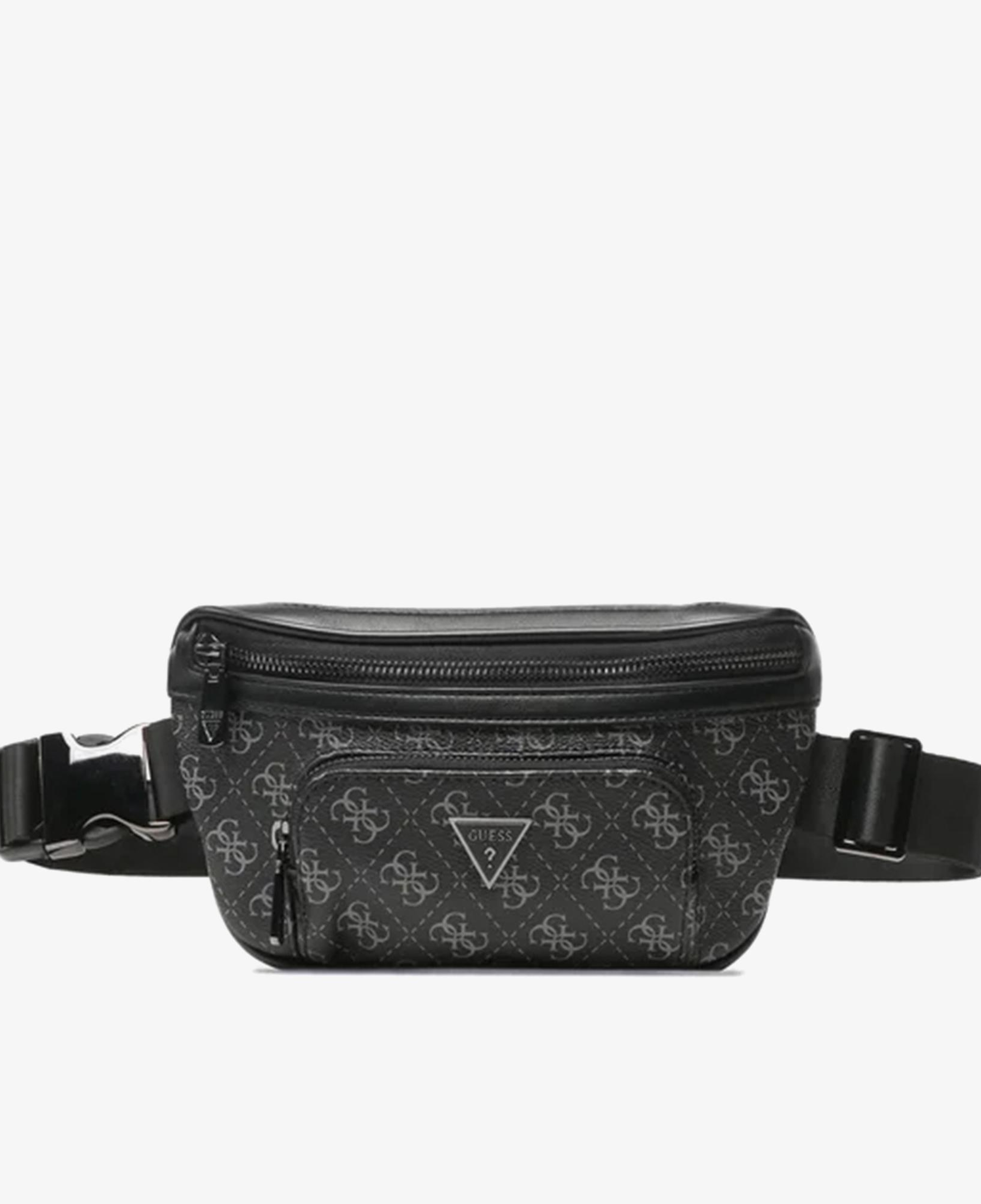 Guess 4G Logo Milano Erkek Siyah Bel Çantası