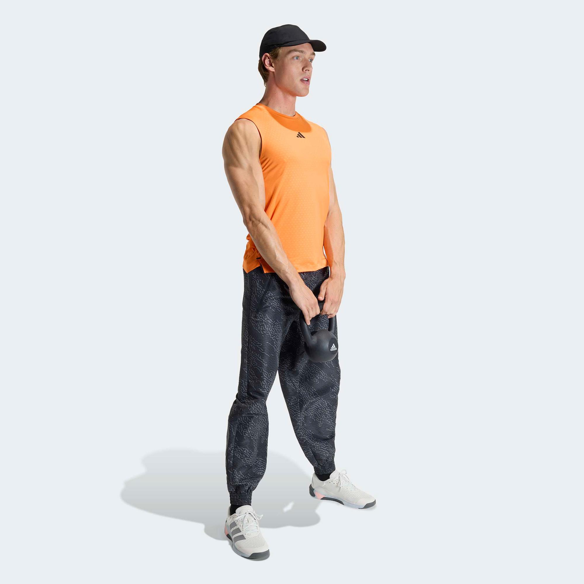 adidas Power 3-Stripes Erkek Turuncu Kolsuz T-Shirt