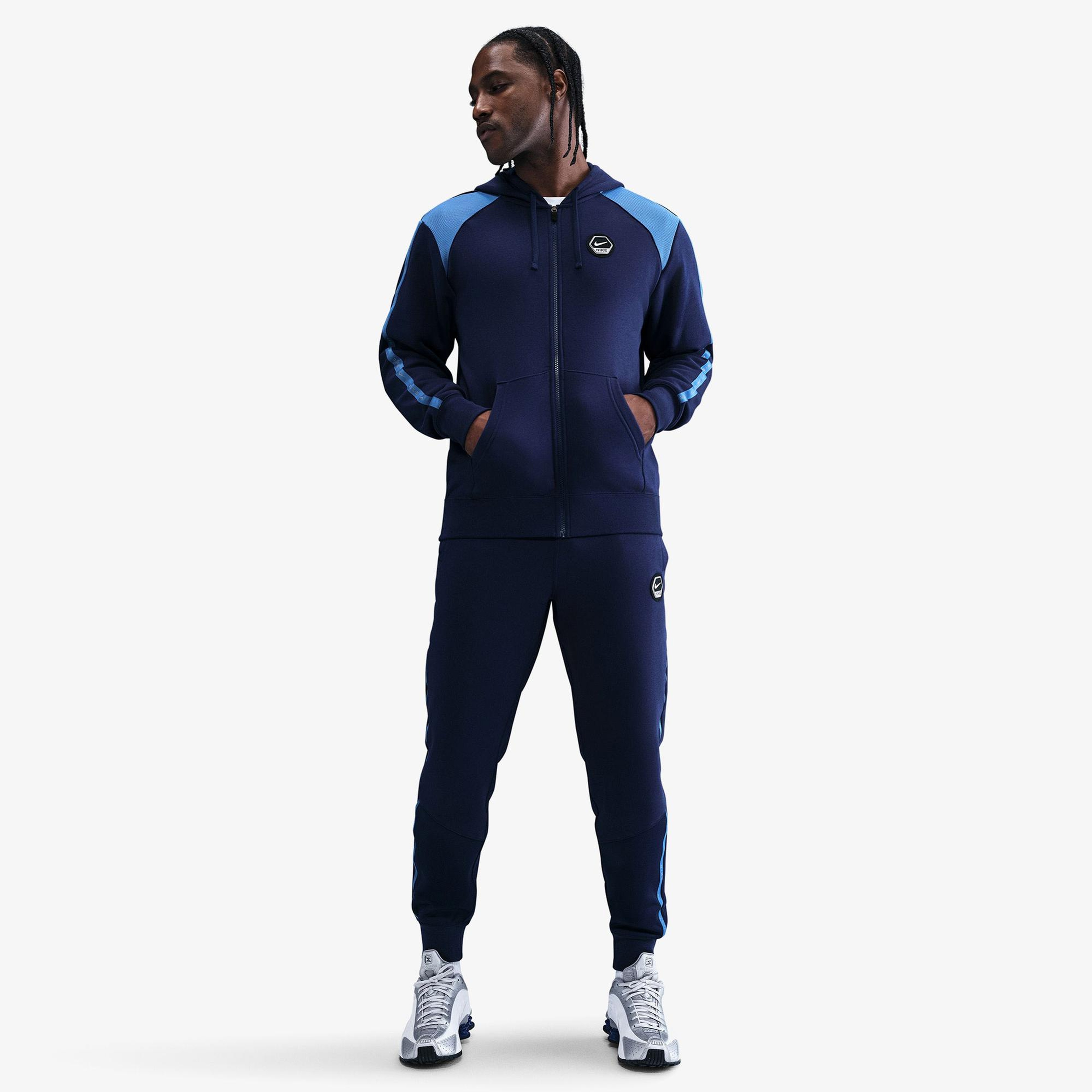 Nike Sportswear City Side Fleece Erkek Lacivert Kapüşonlu Hoodie