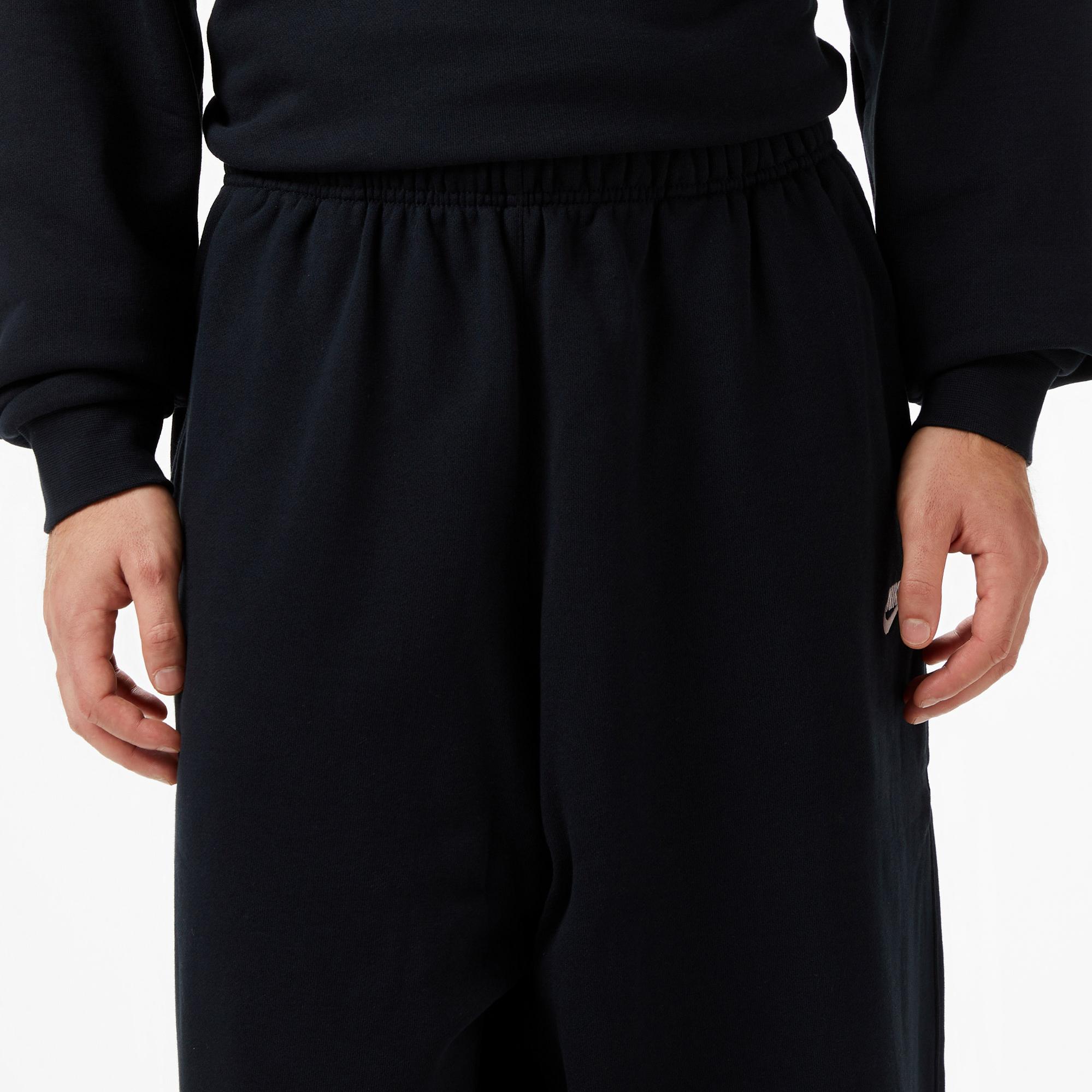 Nike Club Fleece Oversized French Terry Erkek Siyah Eşofman Altı