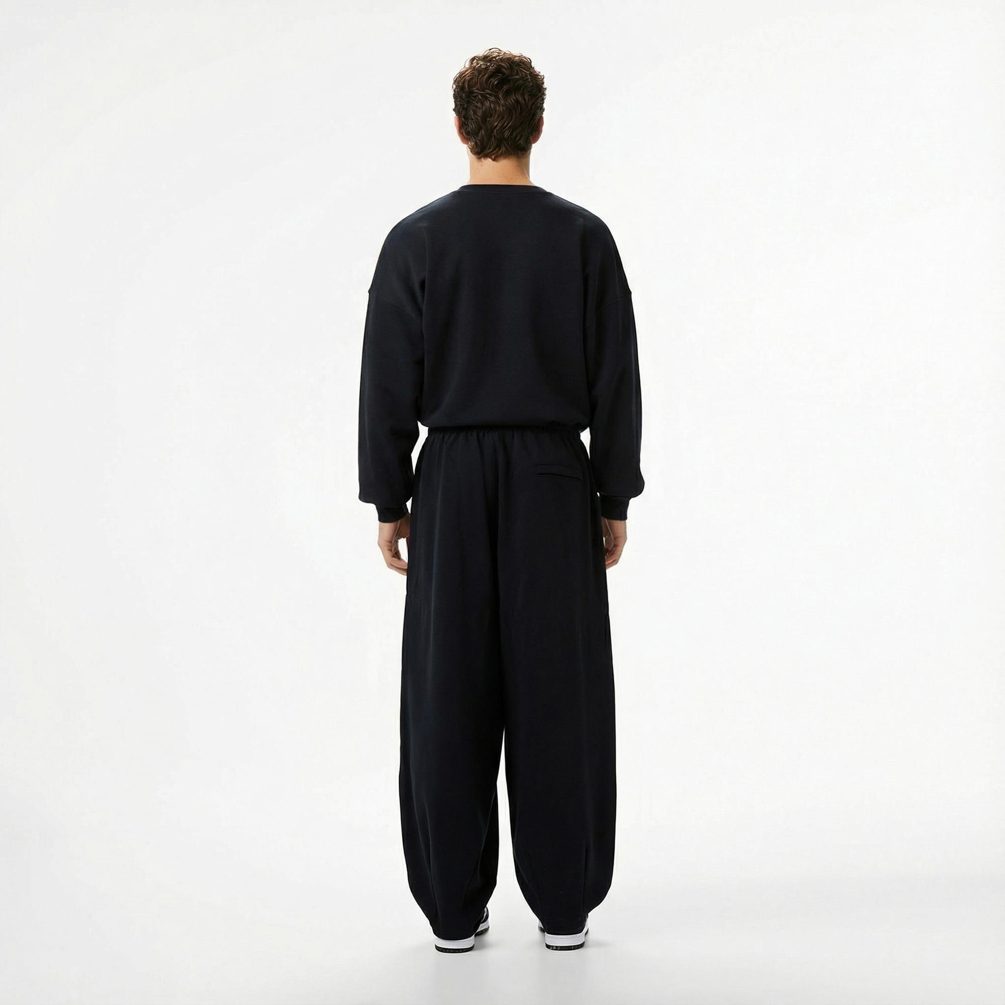 Nike Club Fleece Oversized French Terry Erkek Siyah Eşofman Altı