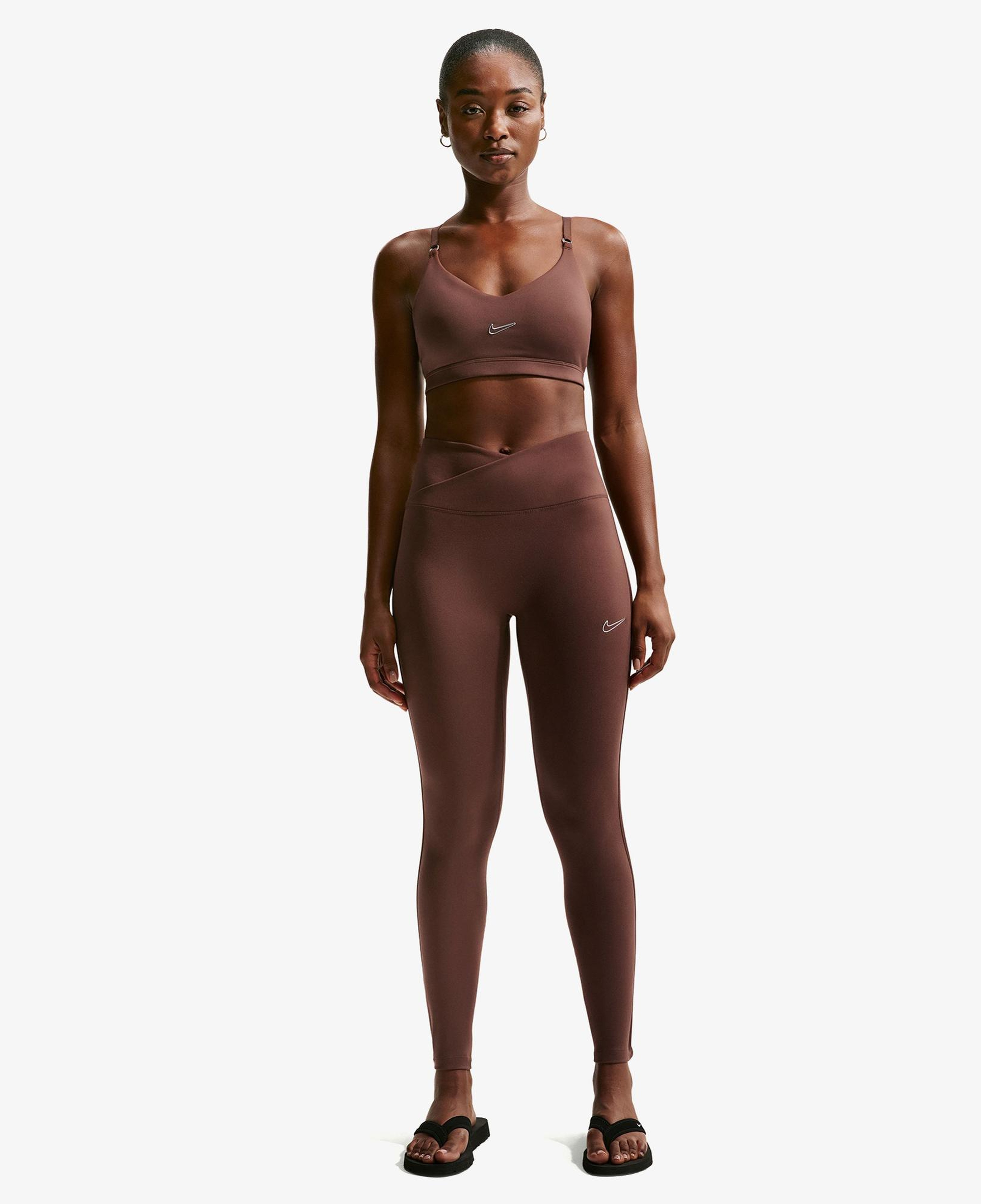 Nike Dri-Fit One Yüksek Belli Kadın Kahverengi Tayt