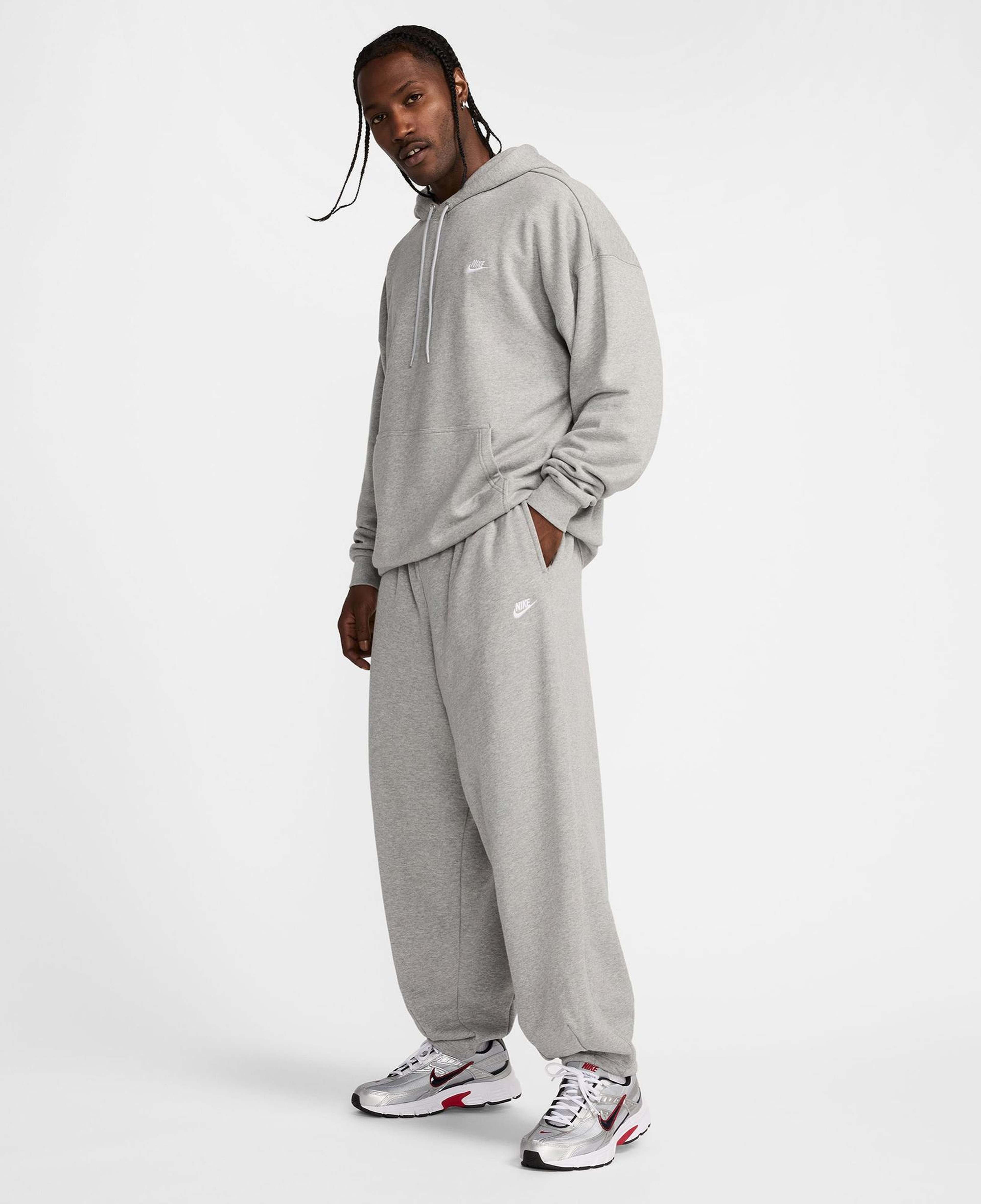 Nike Club Fleece Oversized French Terry Erkek Gri Eşofman Altı