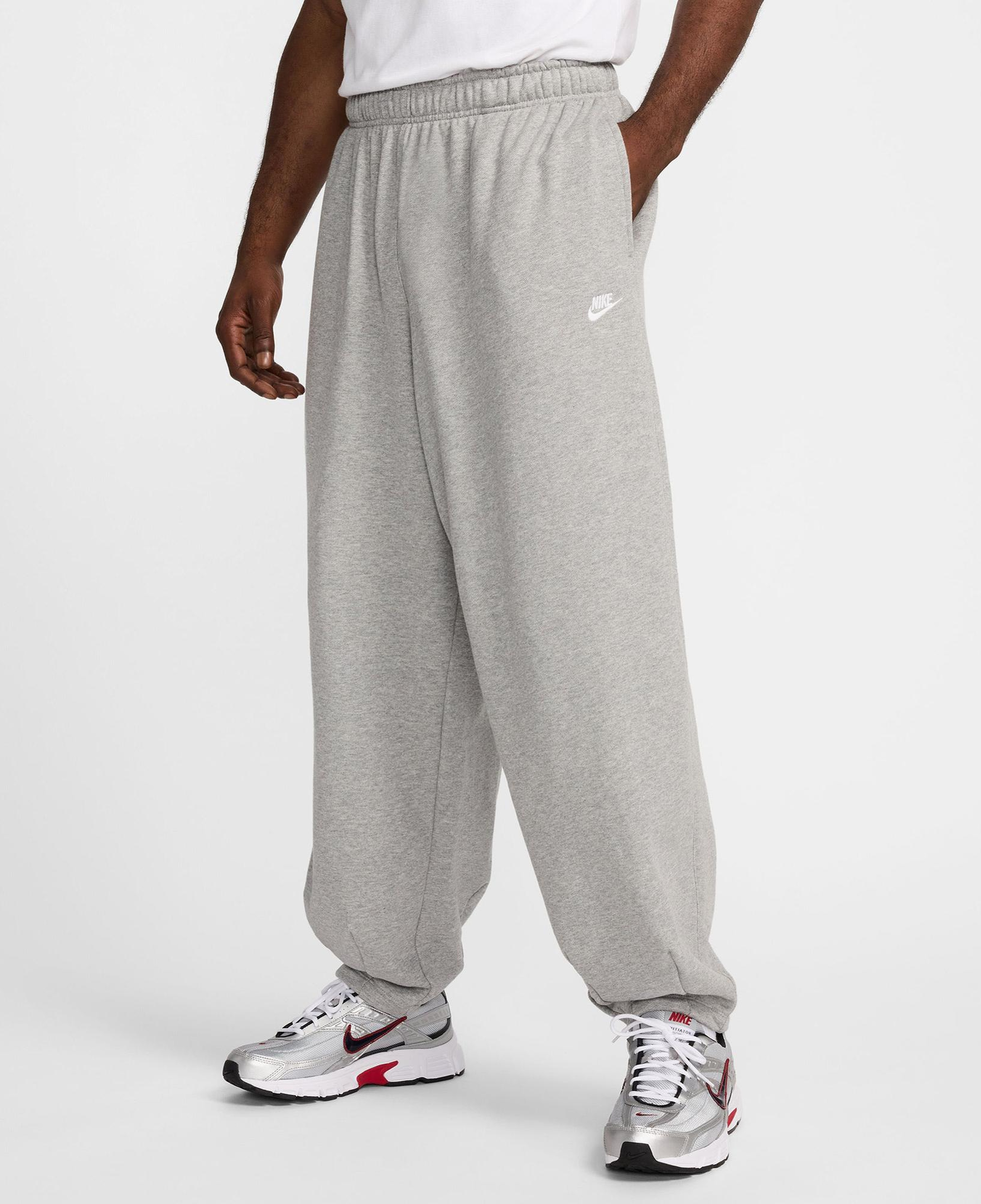 Nike Club Fleece Oversized French Terry Erkek Gri Eşofman Altı