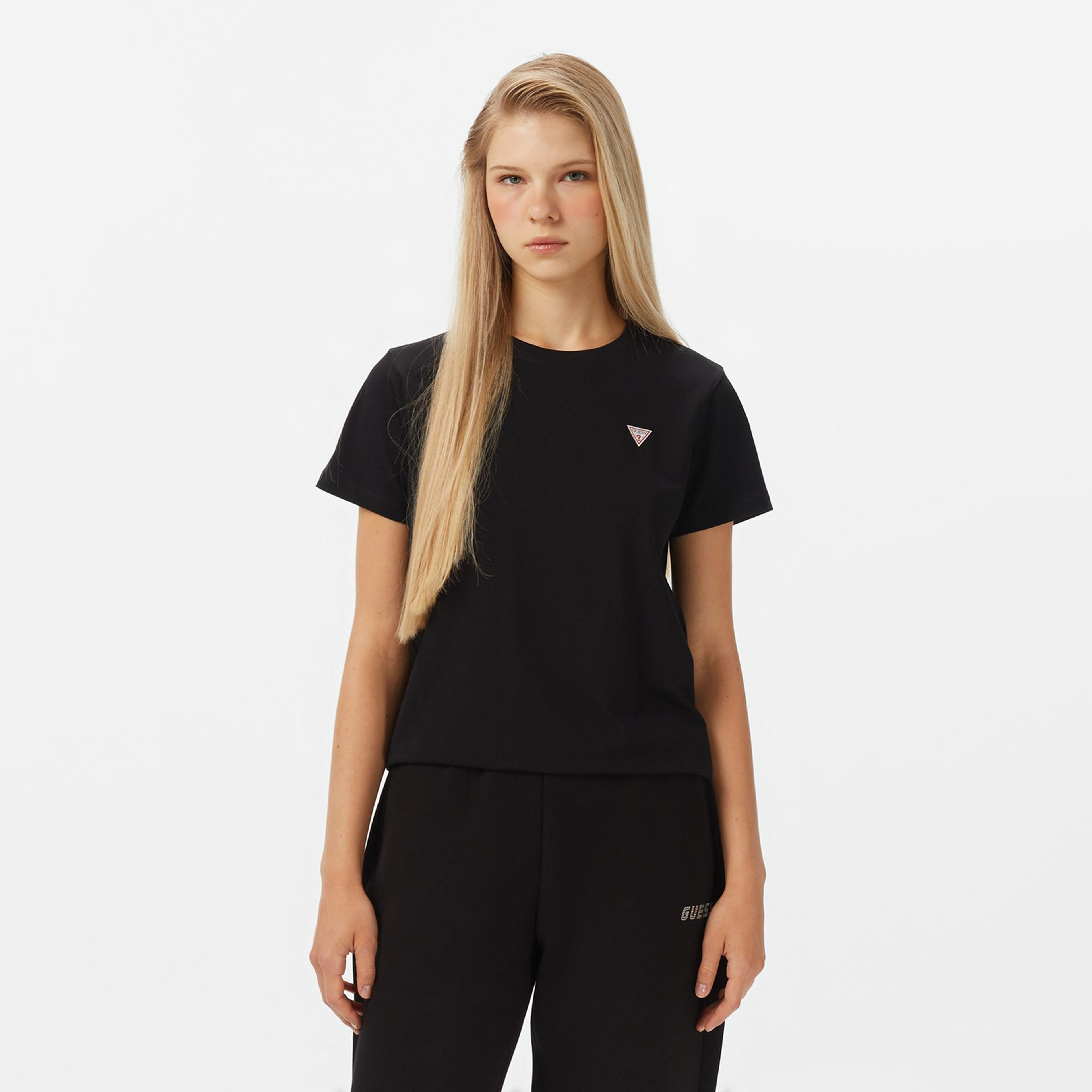 Guess Classic Kadın Siyah T-Shirt