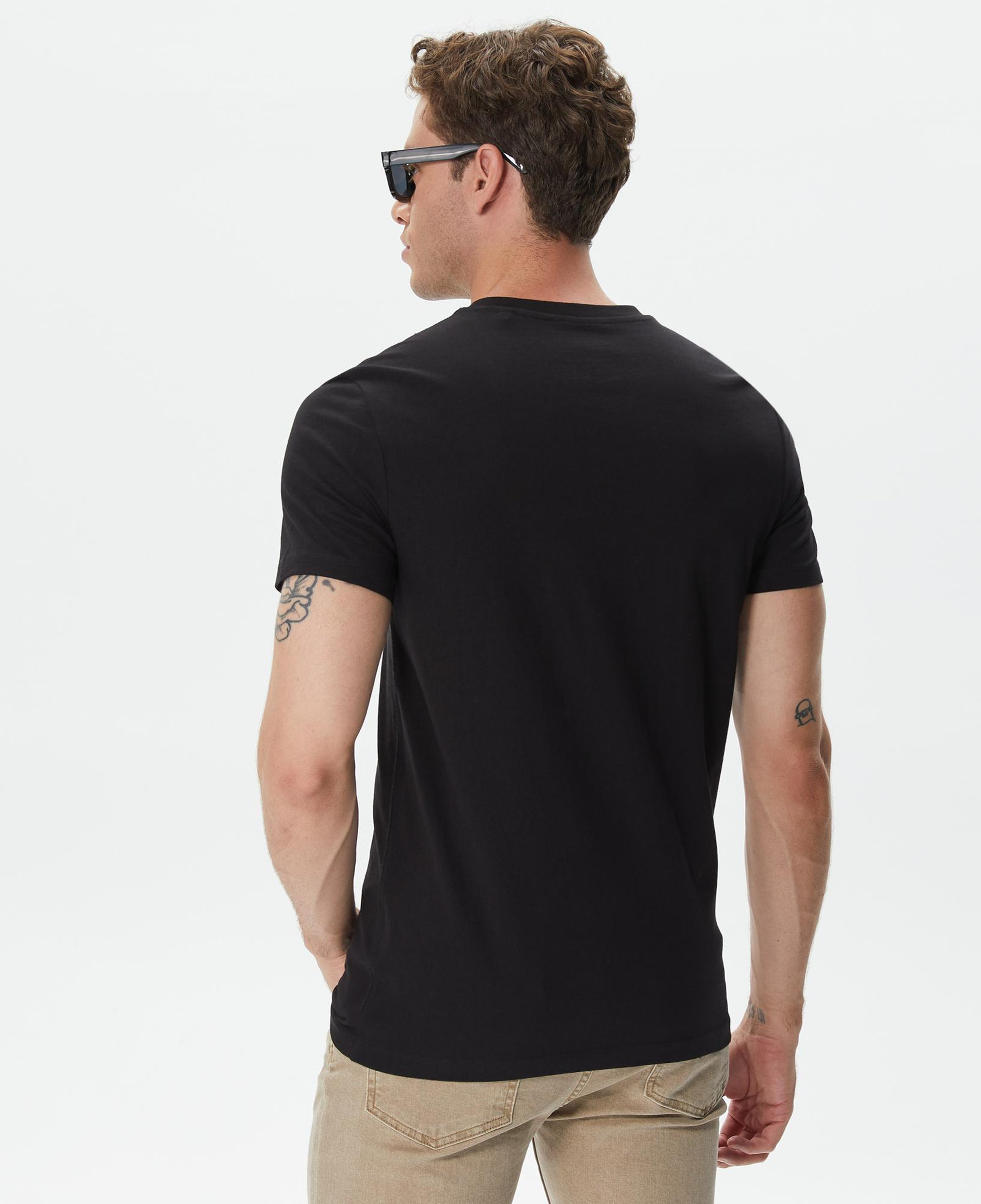 Guess Original Logo Mid Organic Stream Jersey Erkek Siyah T-Shirt