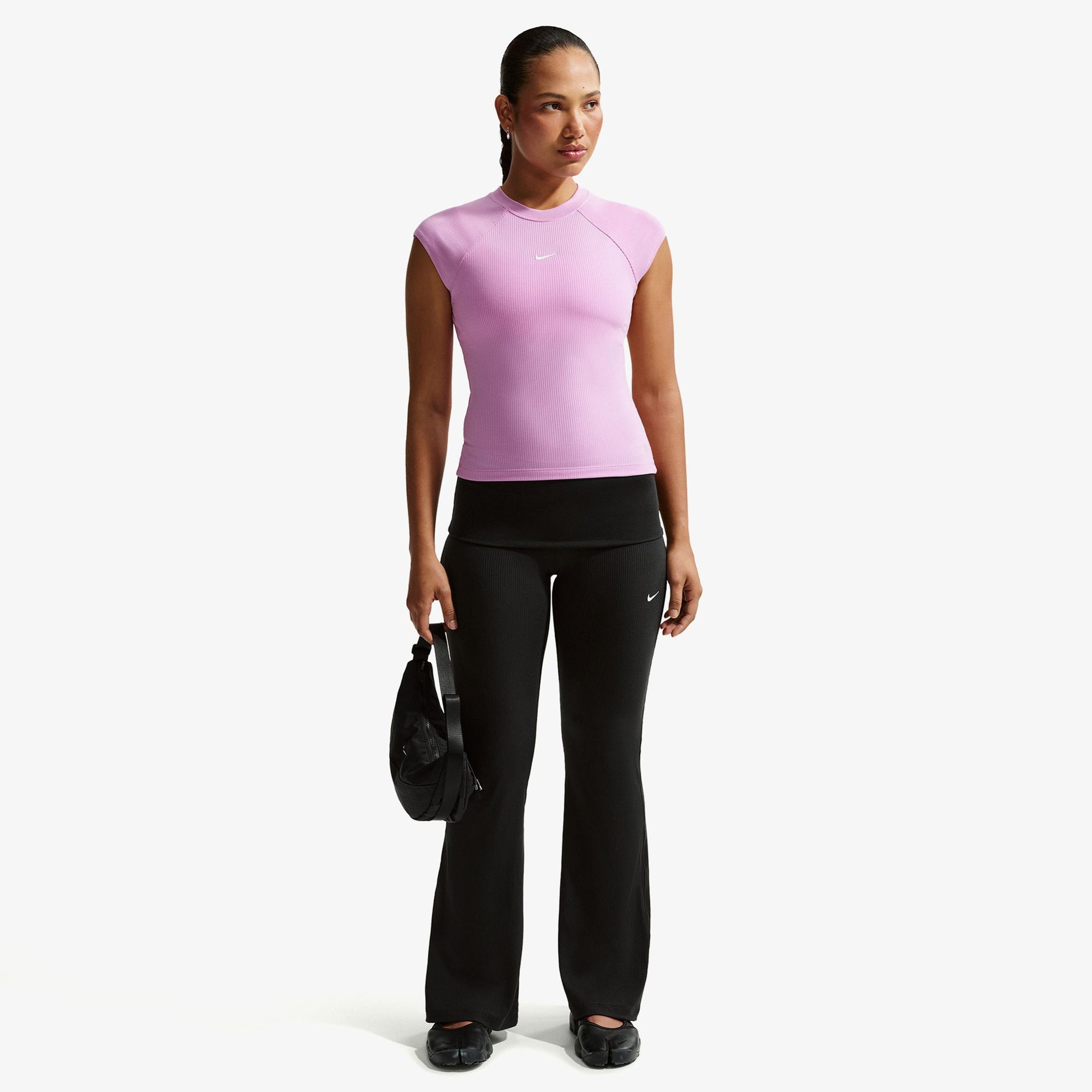 Nike Sportswear Chill Knit Kadın Siyah Tayt