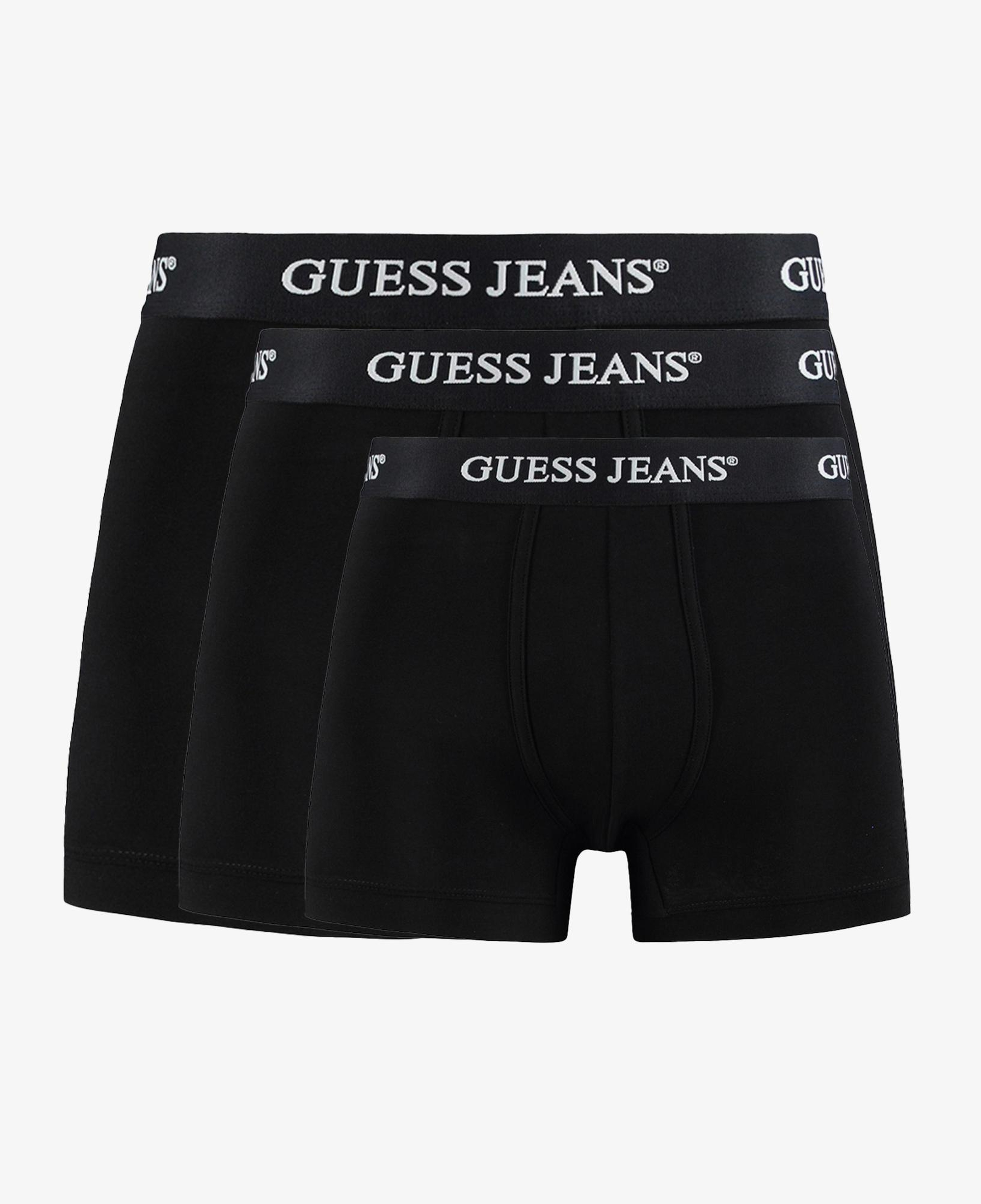 Guess Organic Light Stretch Jersey Erkek Siyah 3'lü Boxer