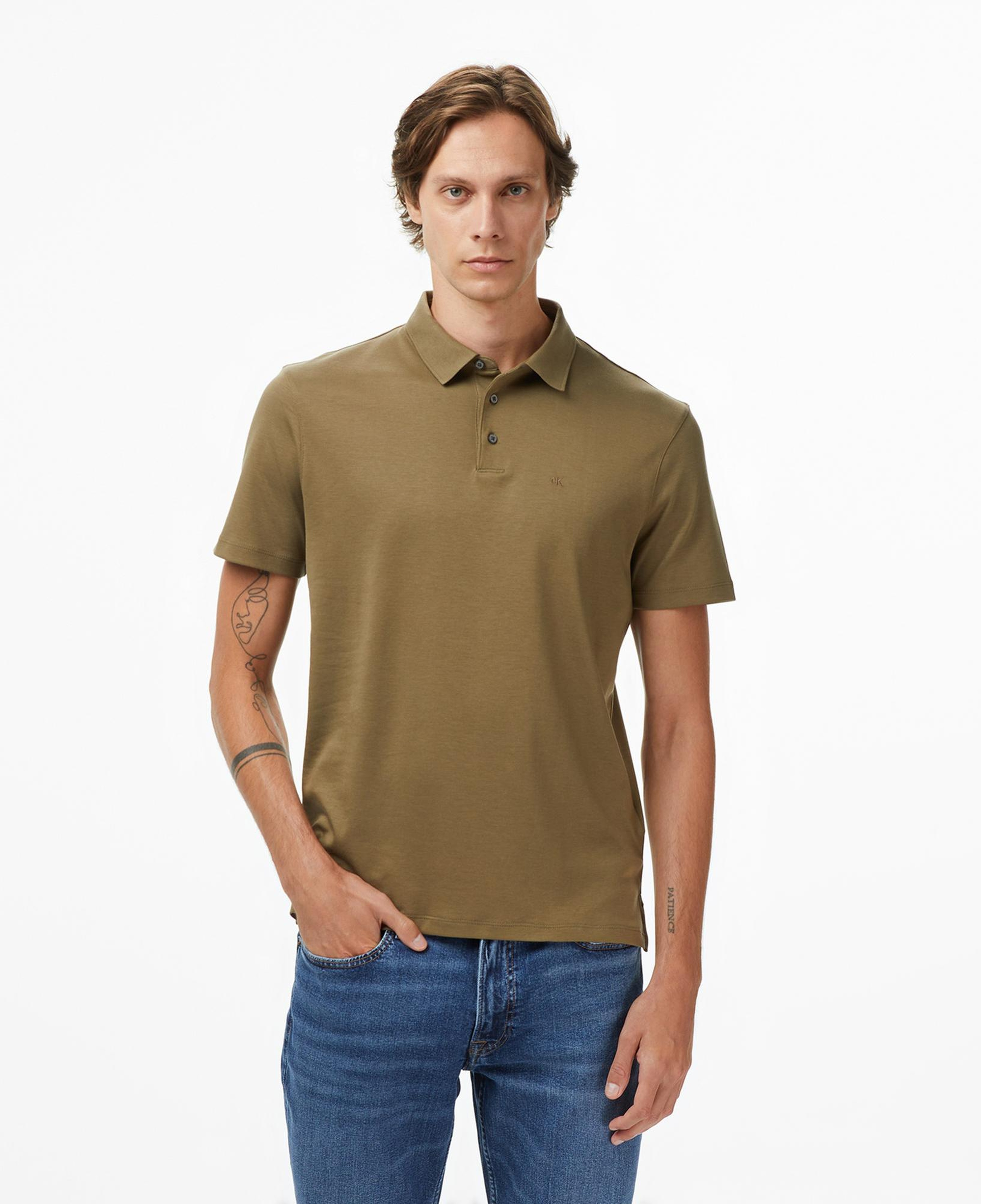 Calvin Klein Supima Chest Erkek Haki Polo