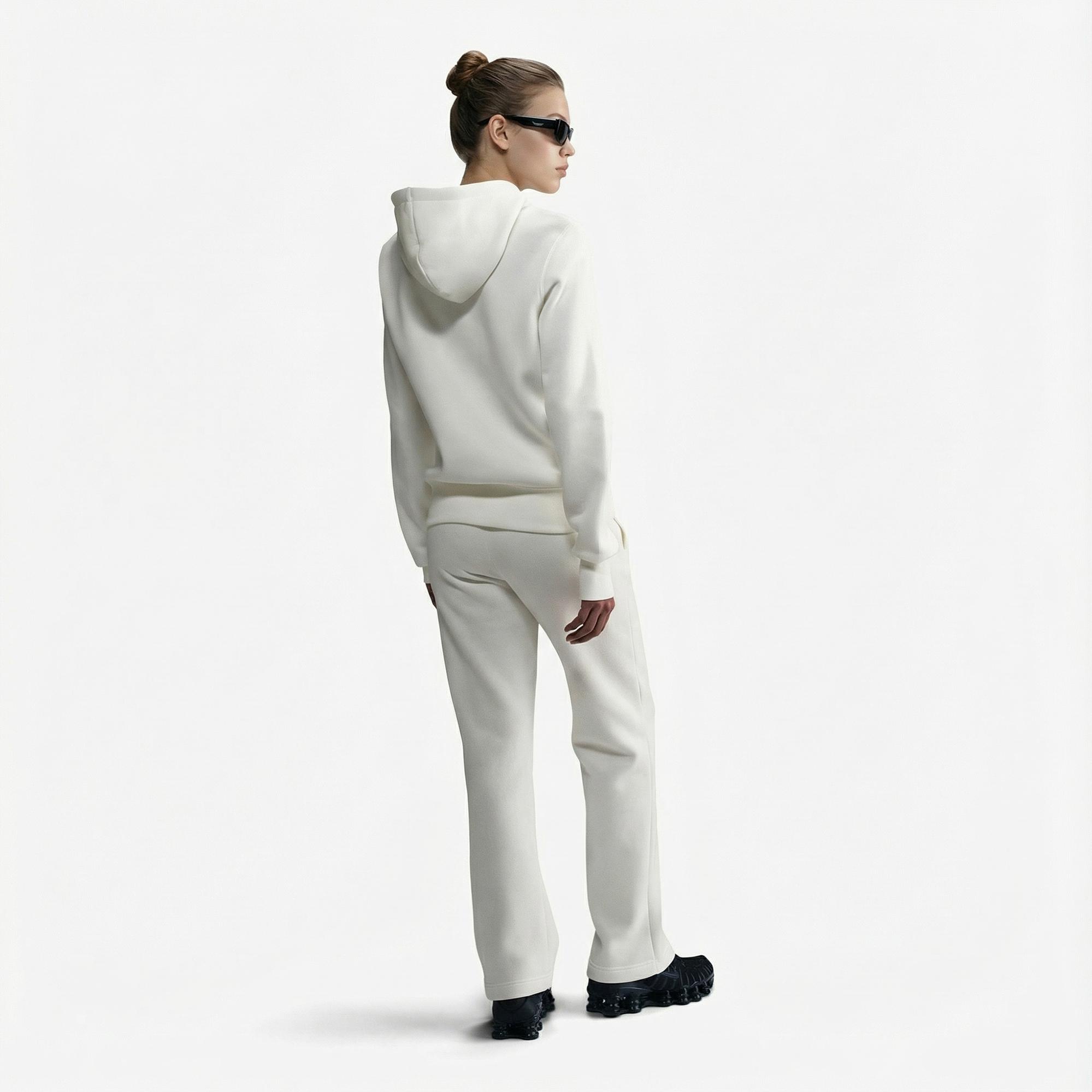 Nike Sportswear Phoenix Fleece Kadın Beyaz Kapüşonlu Hoodie