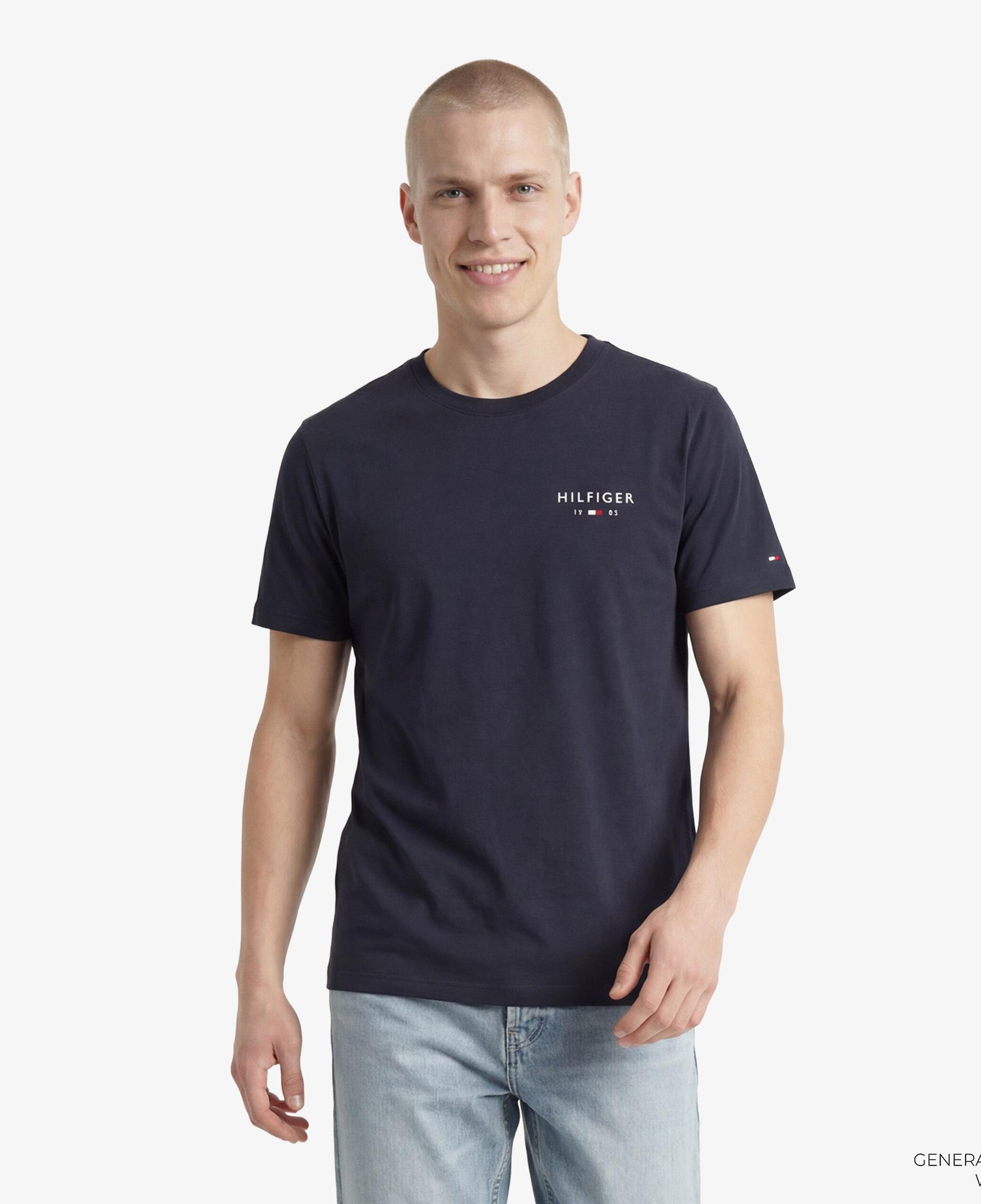 Tommy Hilfiger Brand Love Graphic Erkek Lacivert T-Shirt
