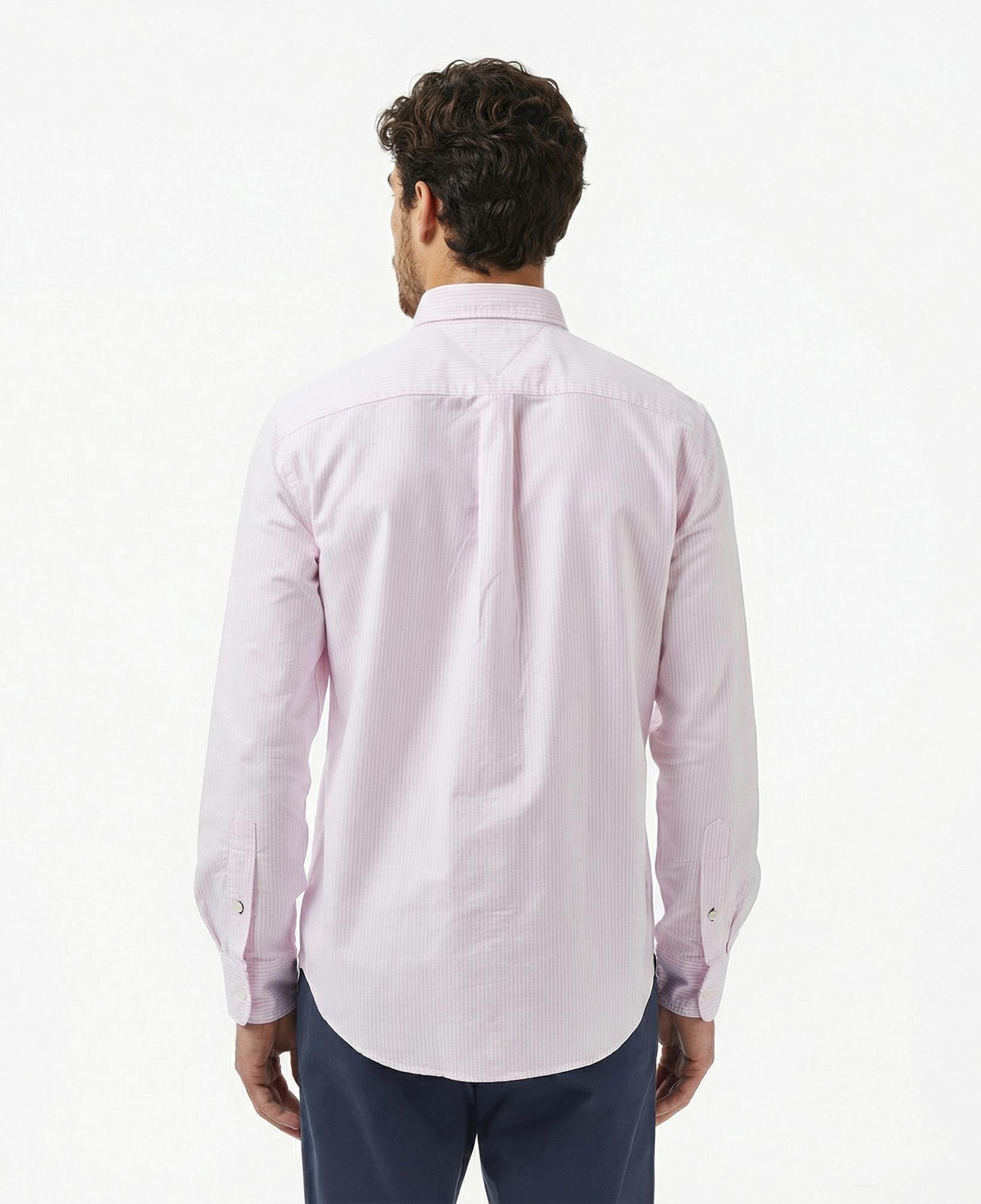 Tommy Hilfiger Heritage Oxford Stripe Erkek Pembe Gömlek