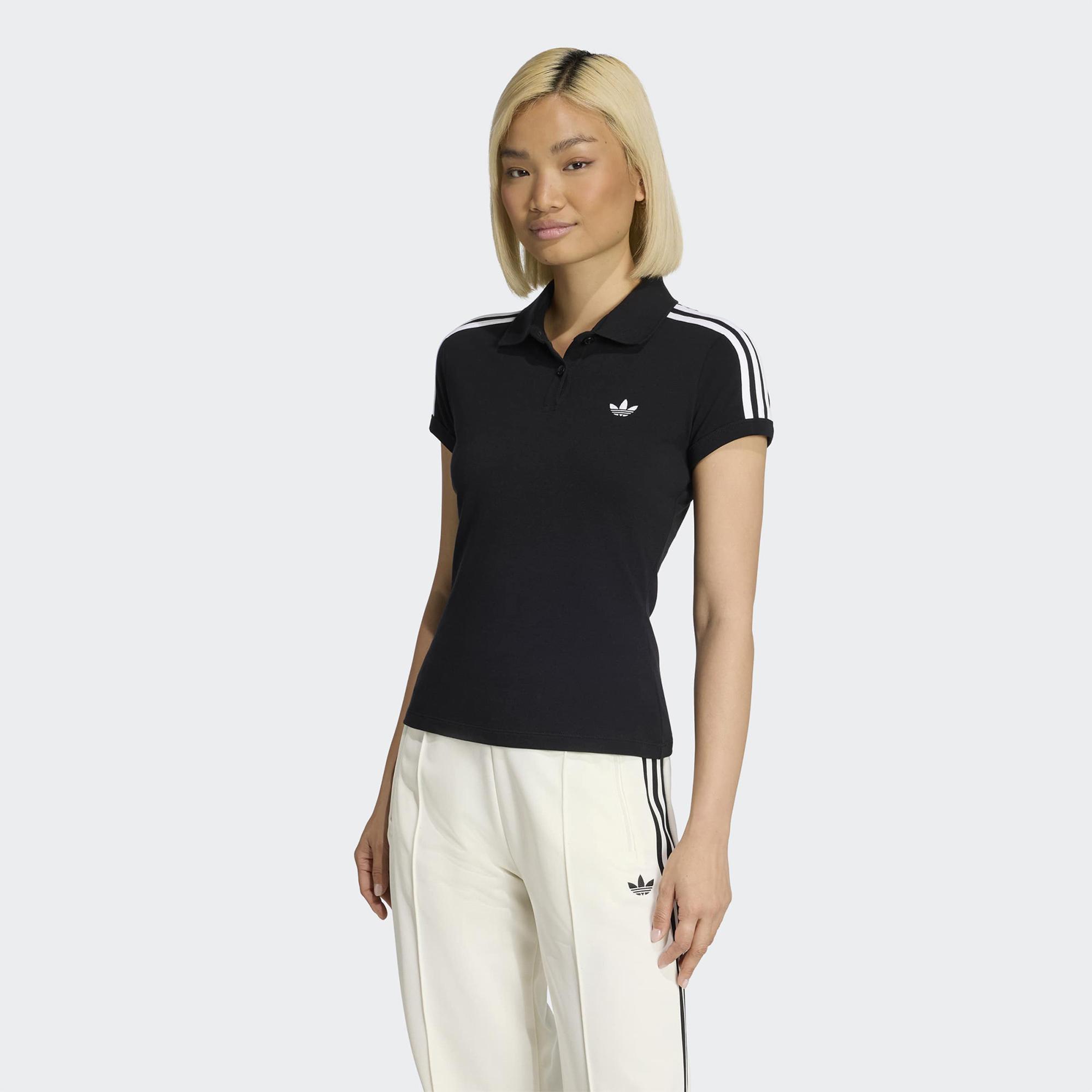 adidas 3-Stripes Kadın Siyah Polo