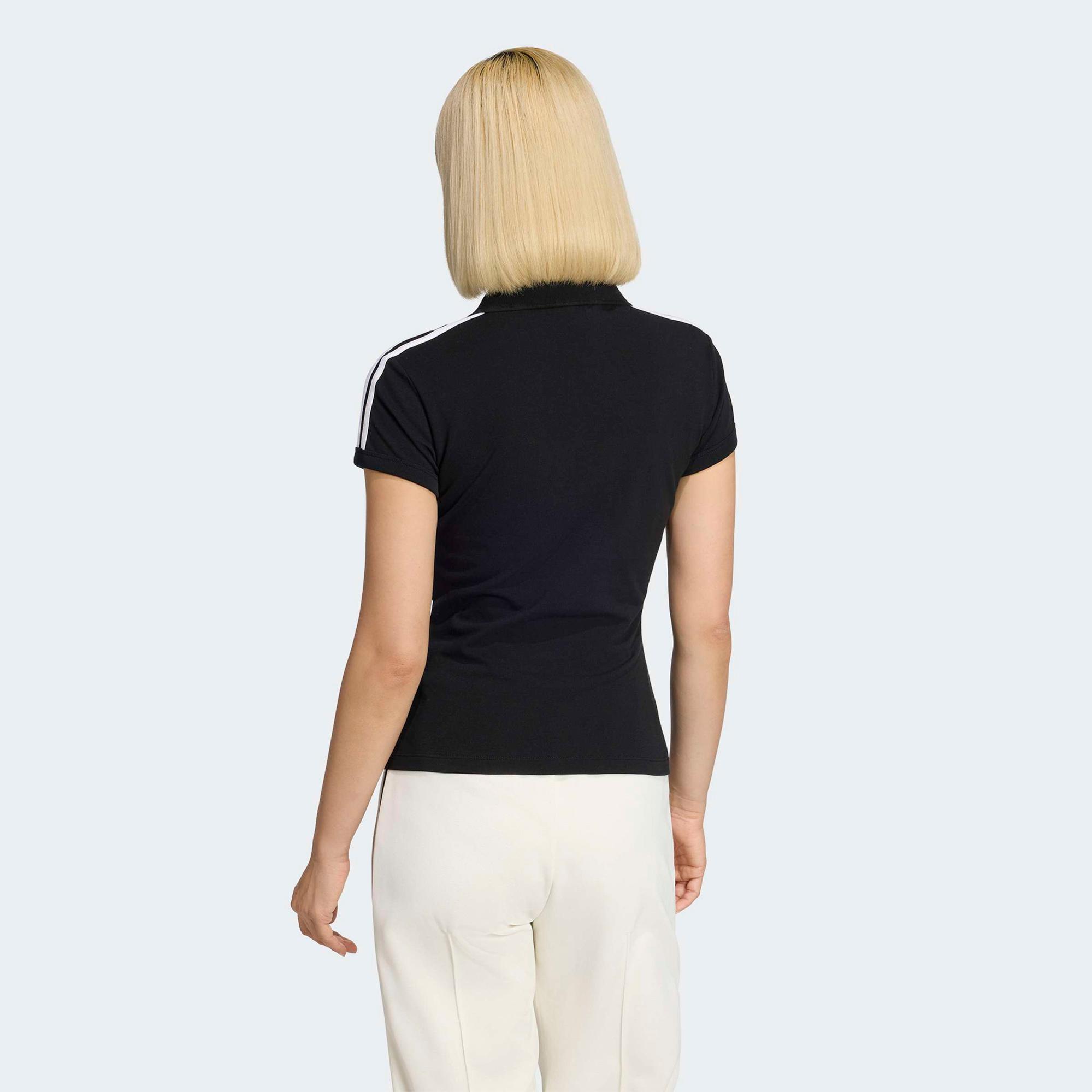 adidas 3-Stripes Kadın Siyah Polo