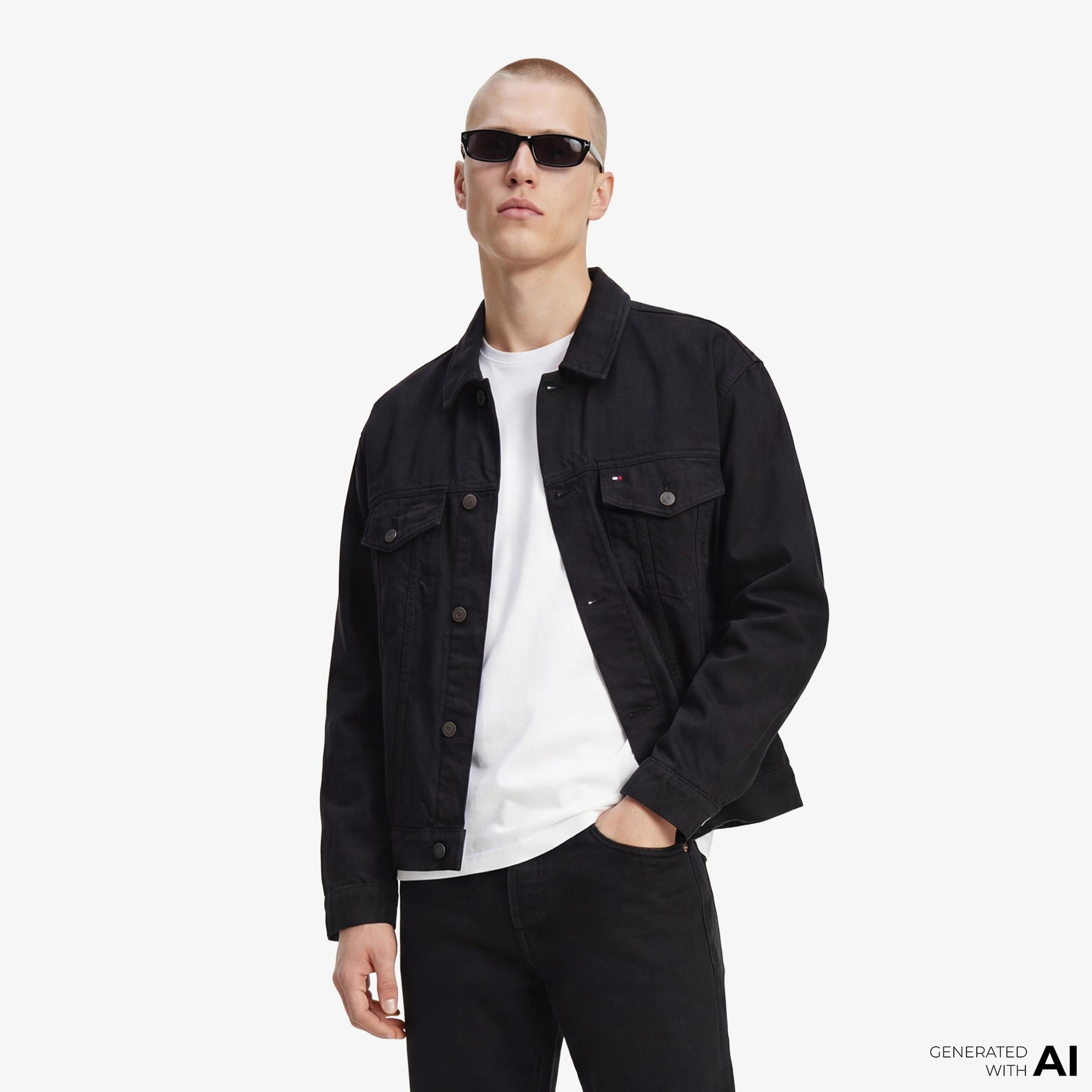 Tommy Hilfiger Denim Mainline Erkek Siyah Ceket