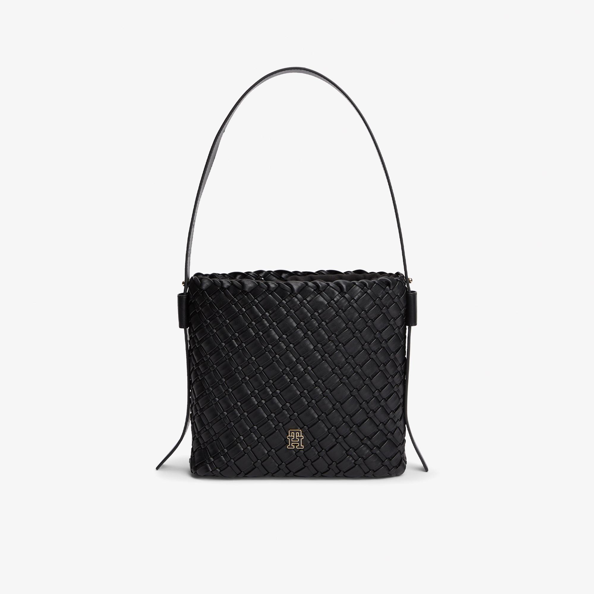 Tommy Hilfiger Braided Kadın Siyah Omuz Çantası