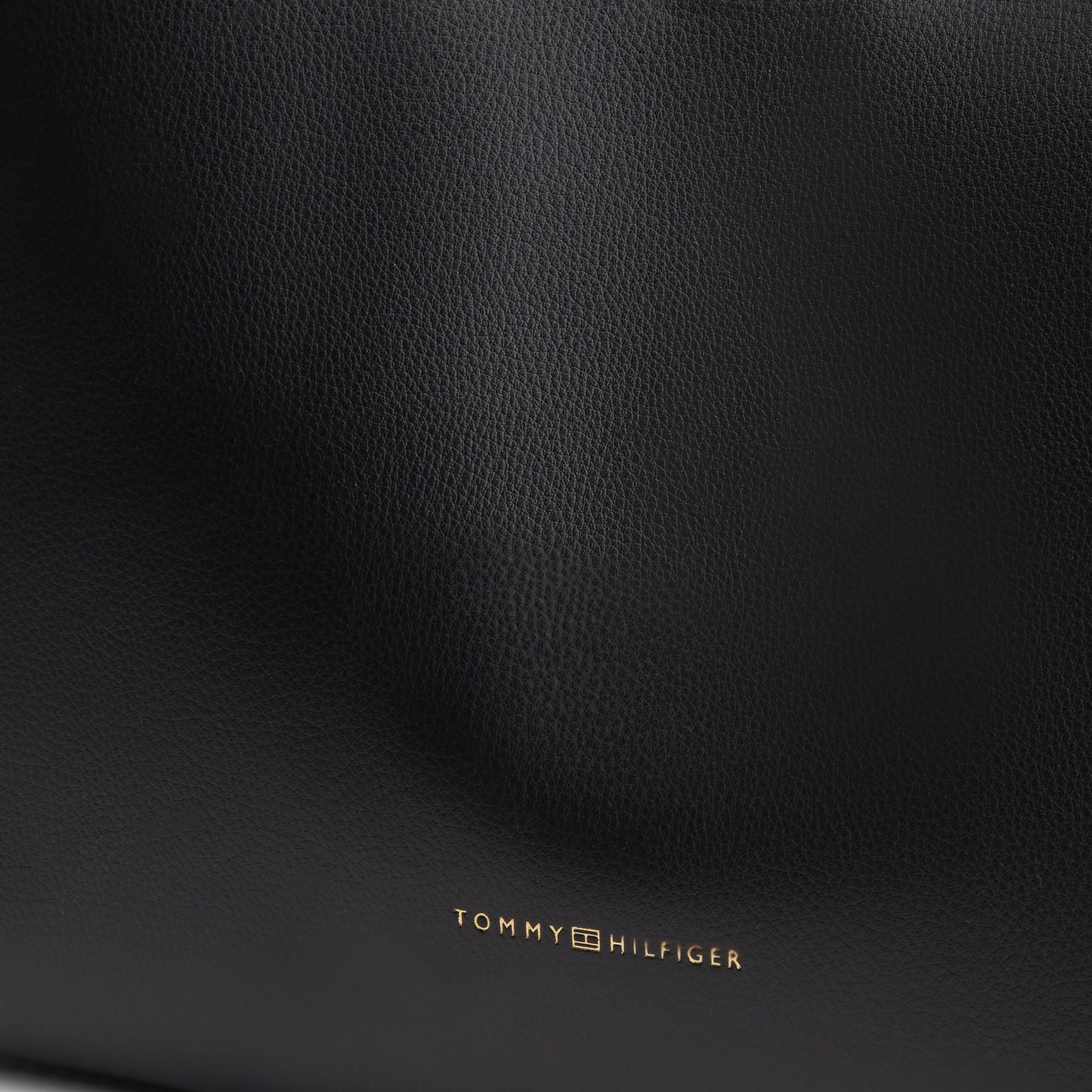 Tommy Hilfiger Logo Kadın Siyah El Çantası