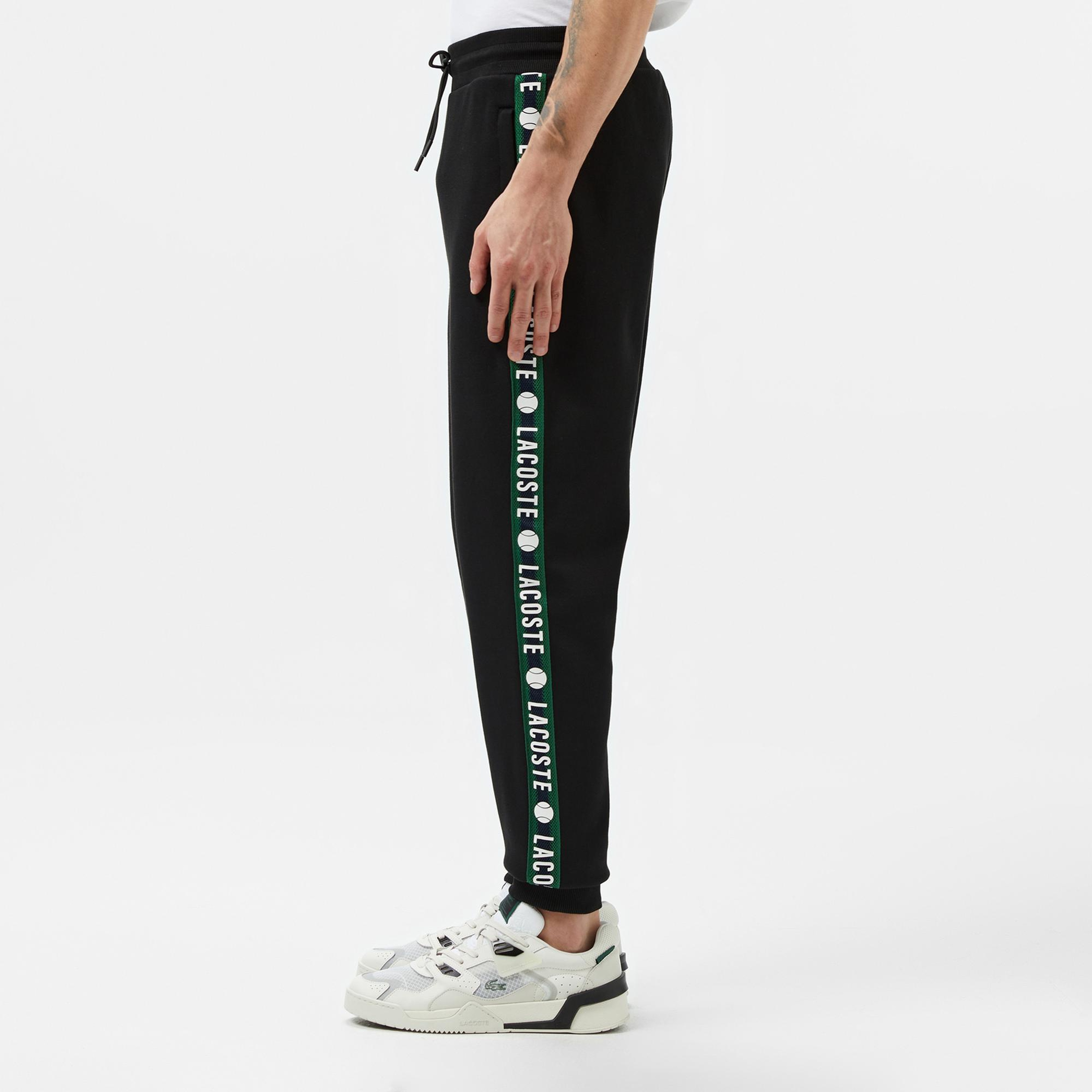 Lacoste Erkek Regular Fit Baskılı Siyah Eşofman Altı