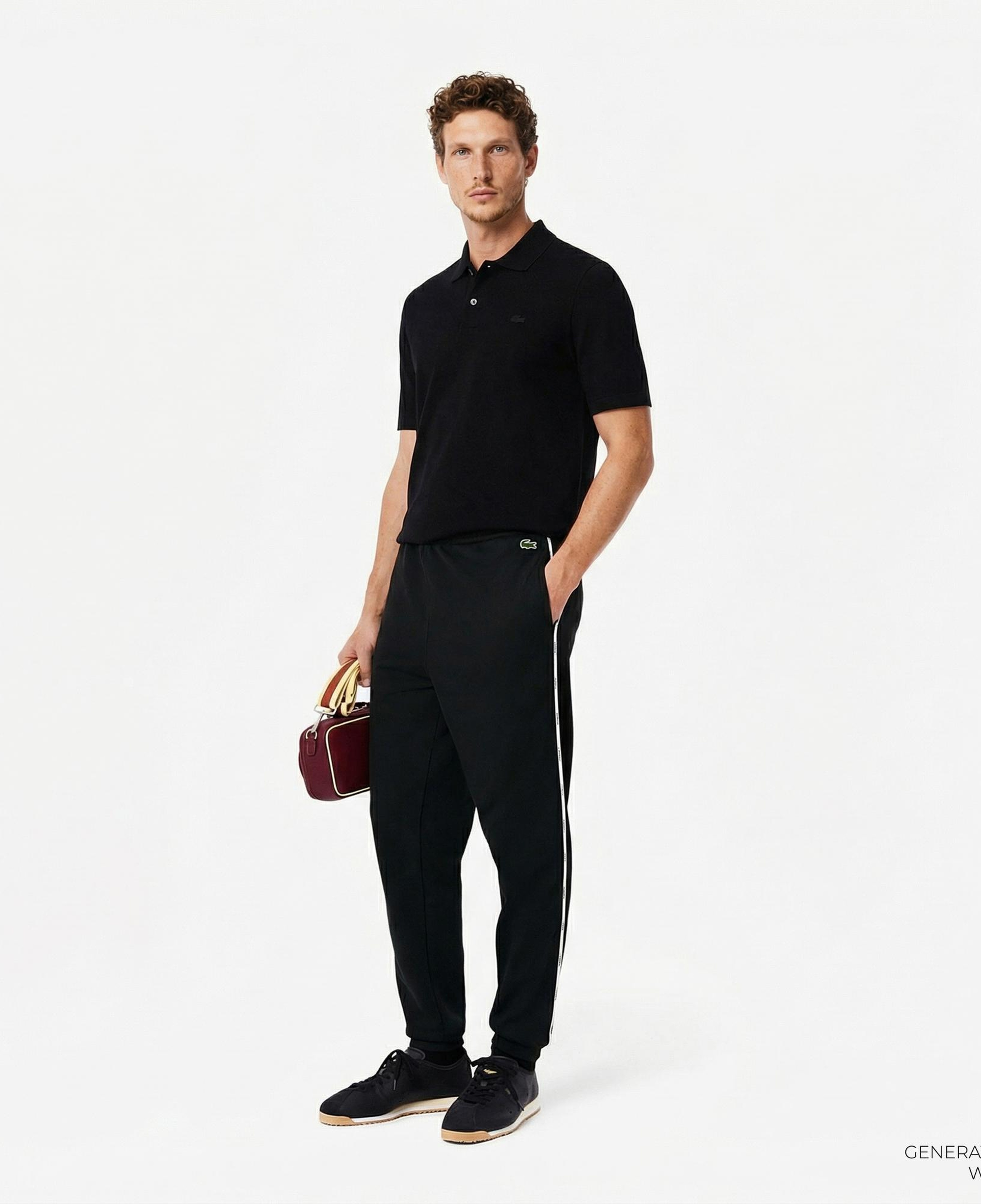 Lacoste Erkek Tapered Fit Siyah Eşofman Altı