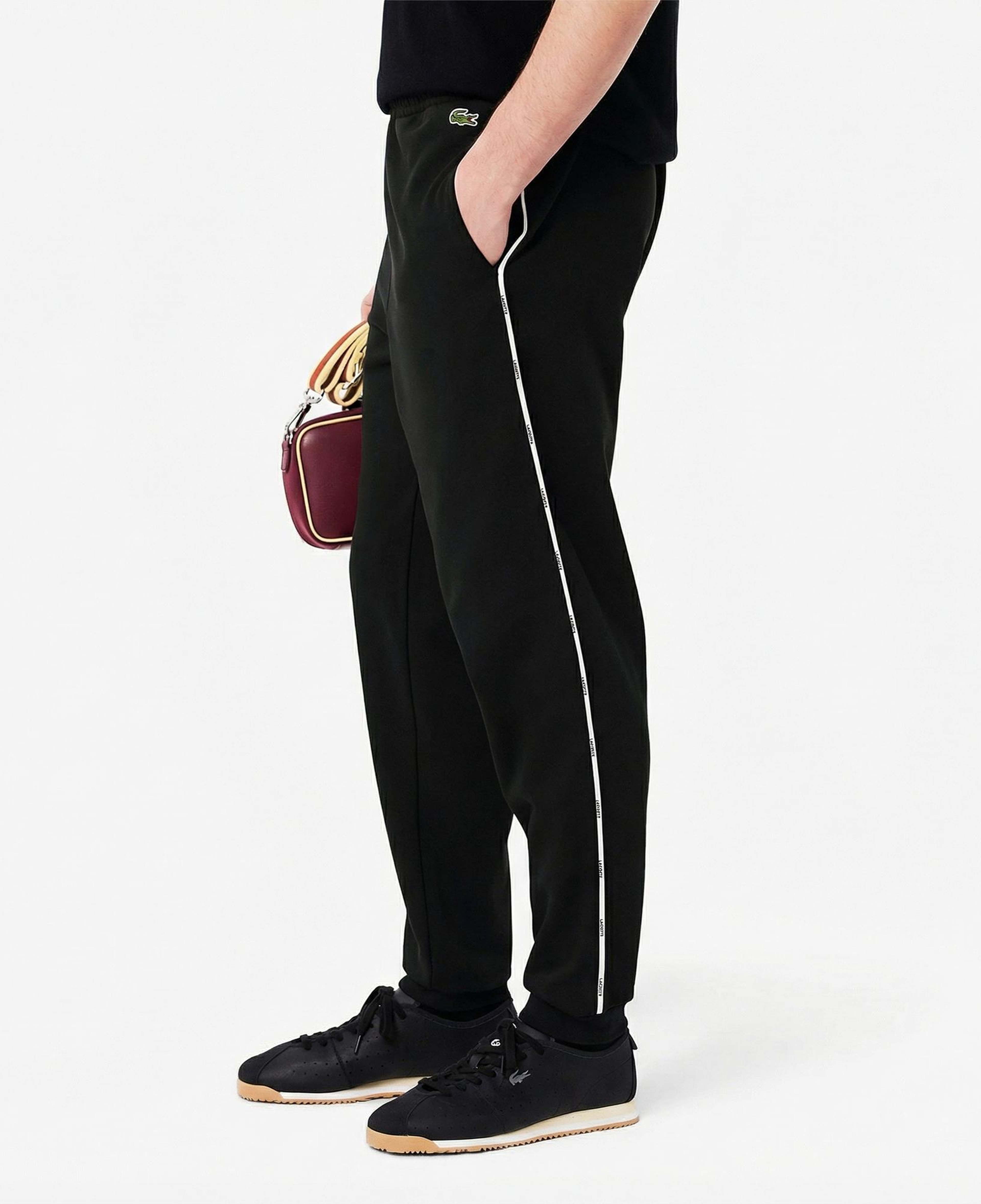 Lacoste Erkek Tapered Fit Siyah Eşofman Altı