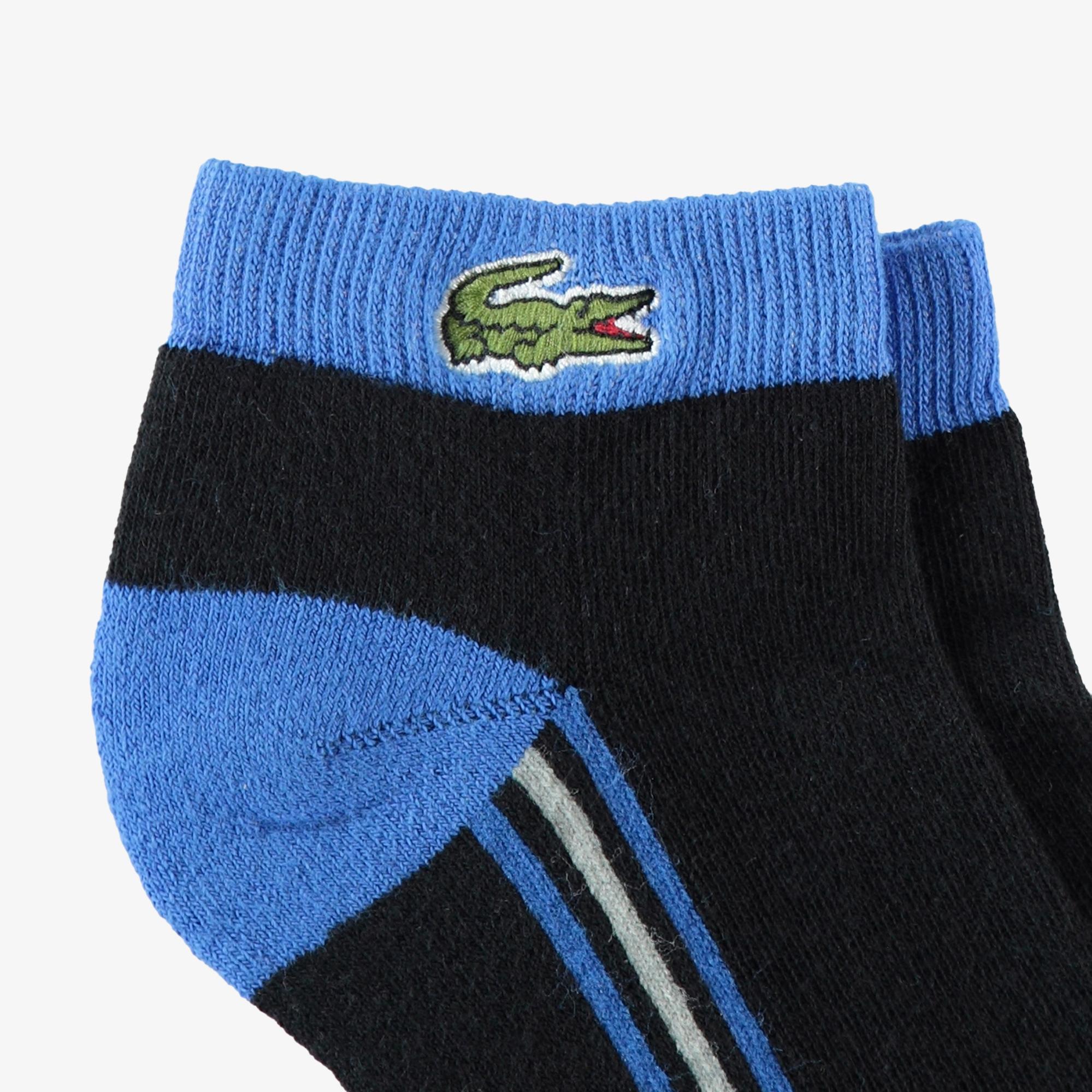 Lacoste Unisex Çizgili Siyah Çorap