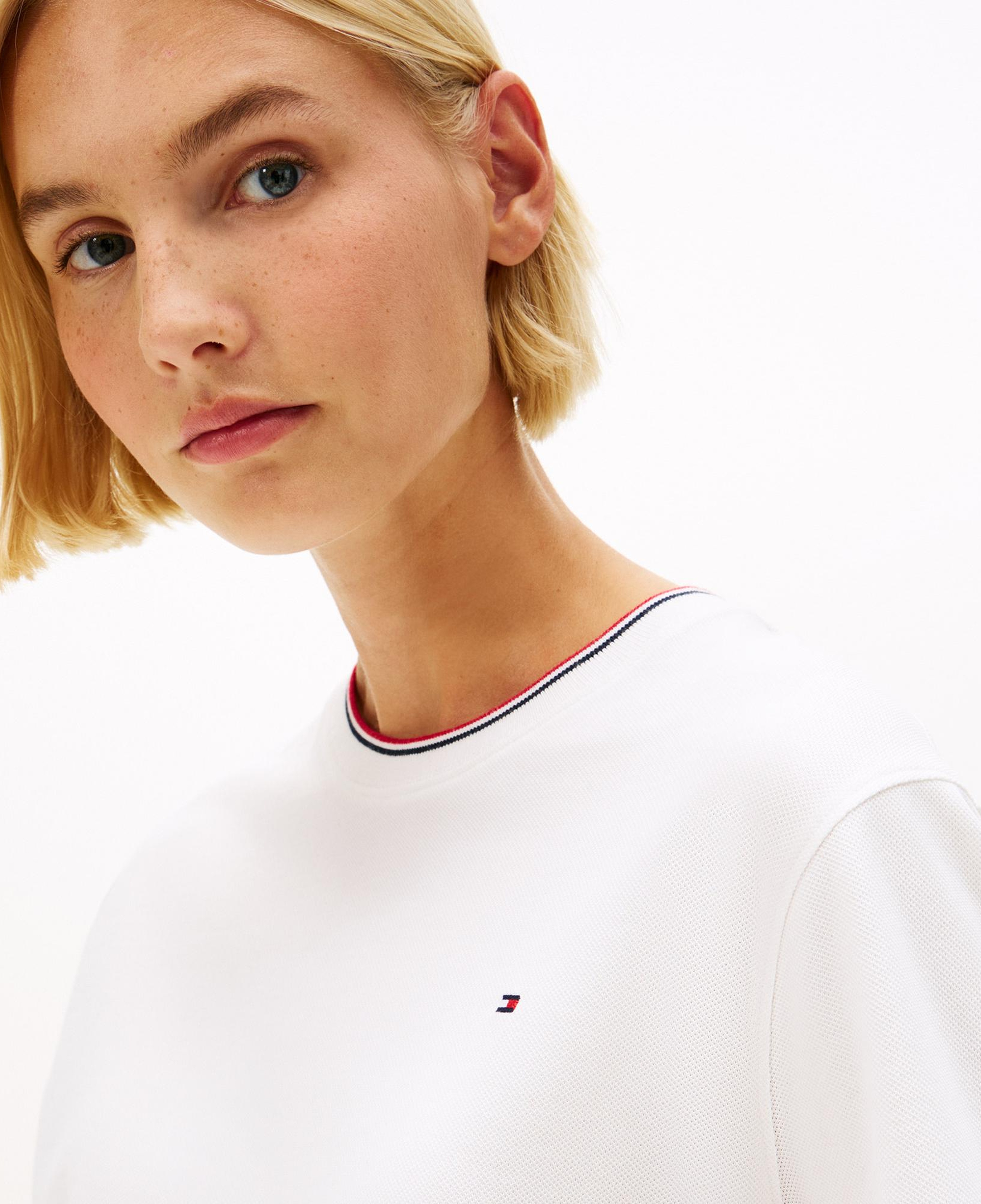 Tommy Hilfiger Pique Kadın Beyaz T-Shirt