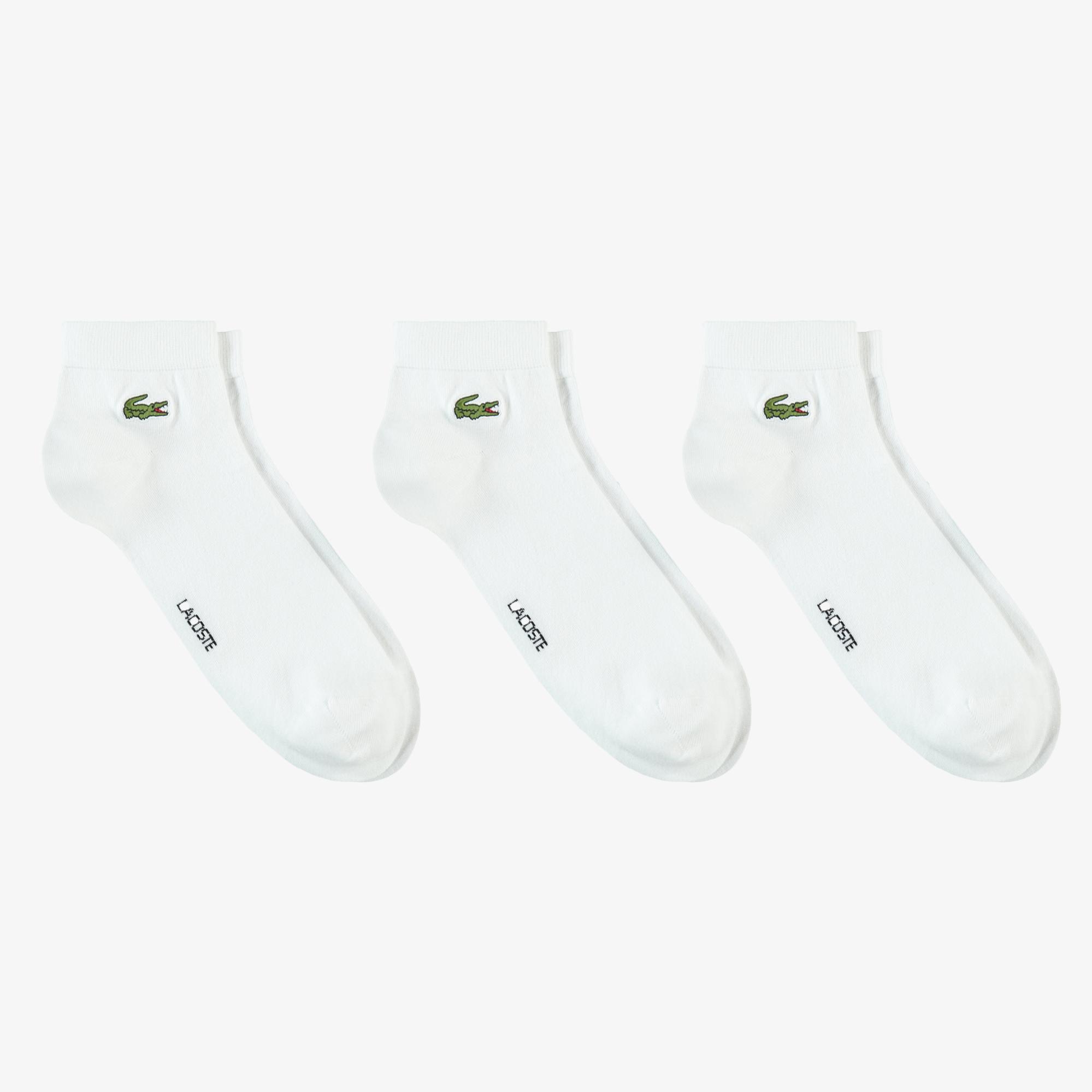 Lacoste Unisex 3'lü Beyaz Çorap