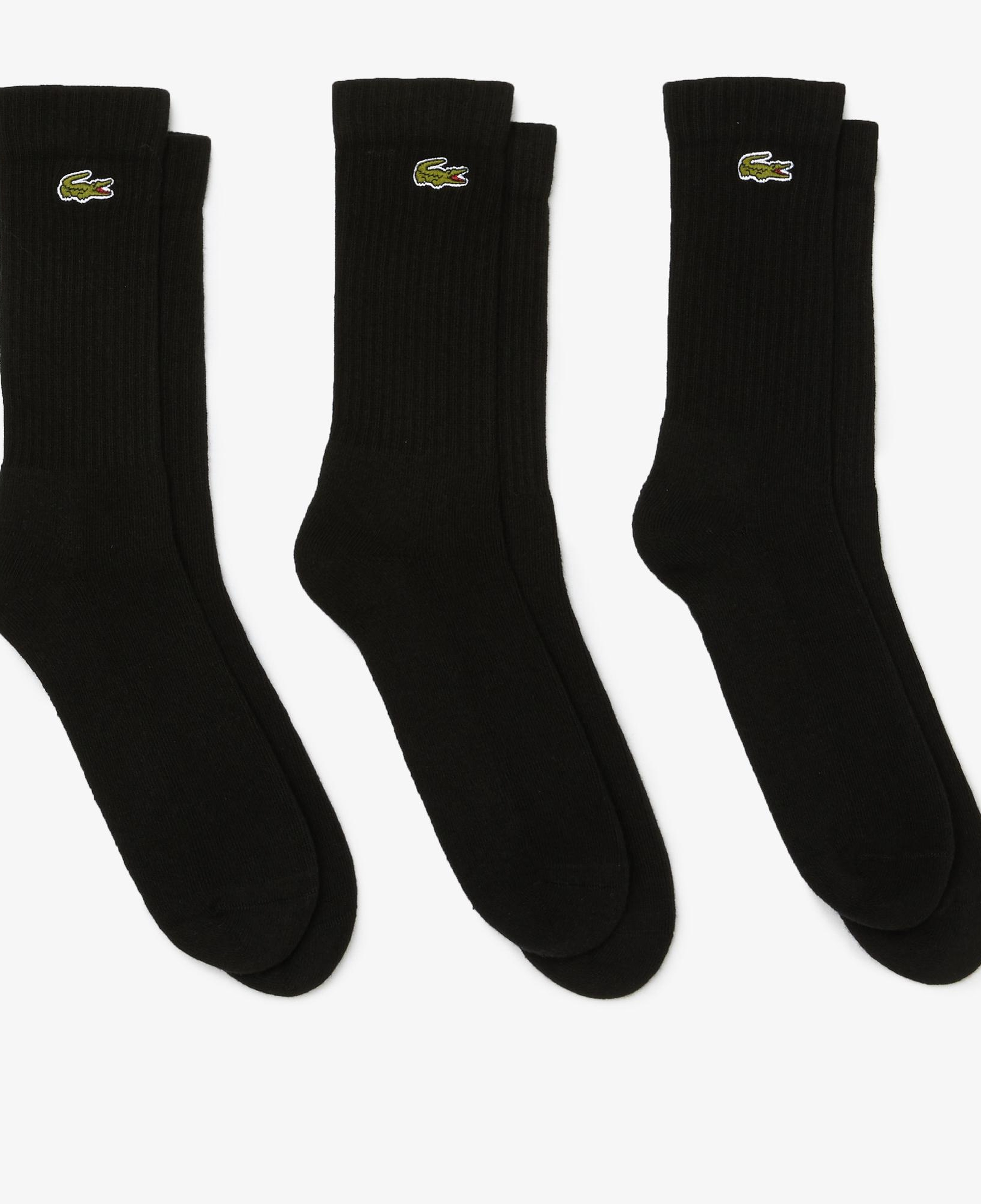 Lacoste Unisex 3'lü Siyah Çorap