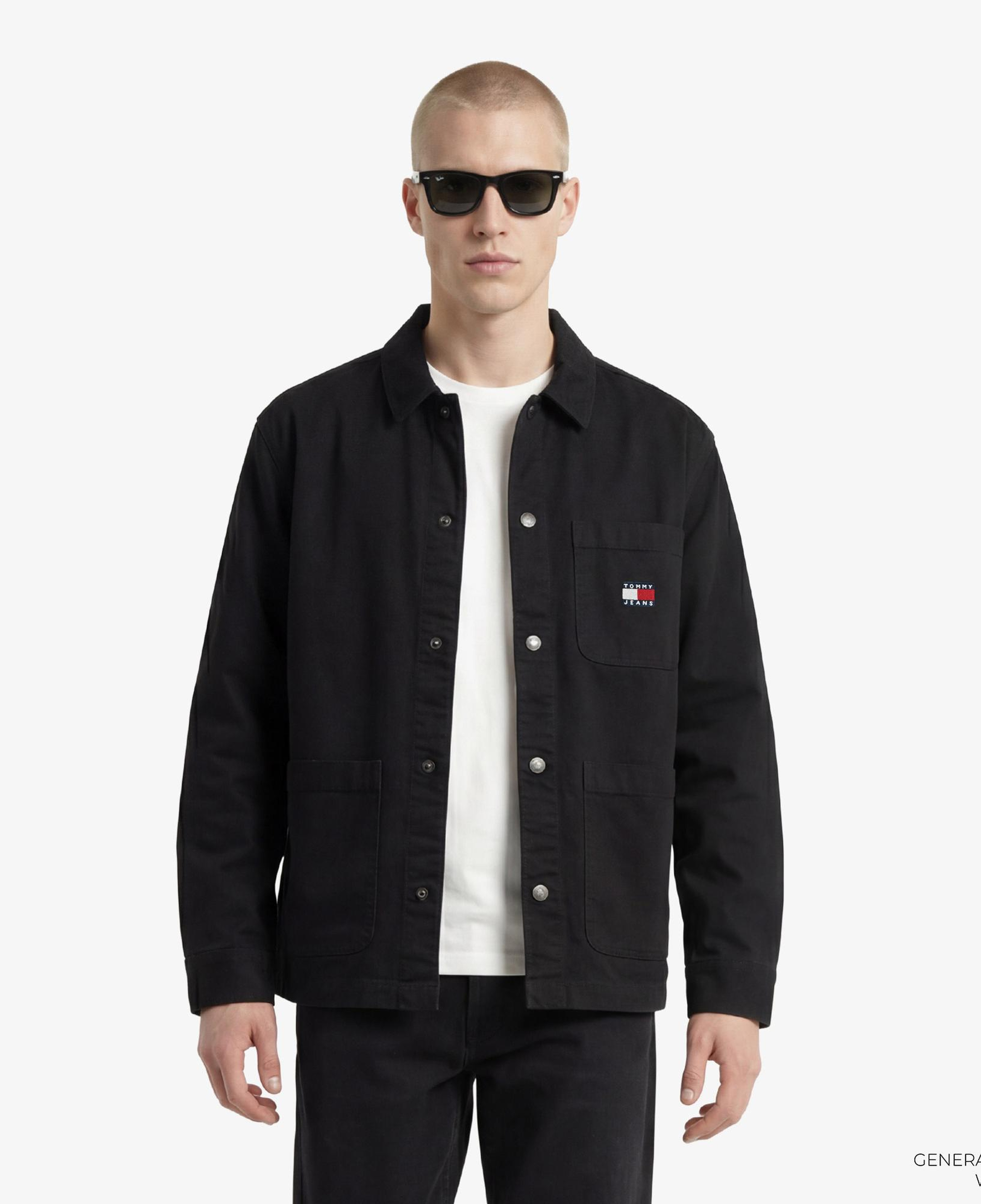 Tommy Hilfiger Overshirt Erkek Siyah Gömlek