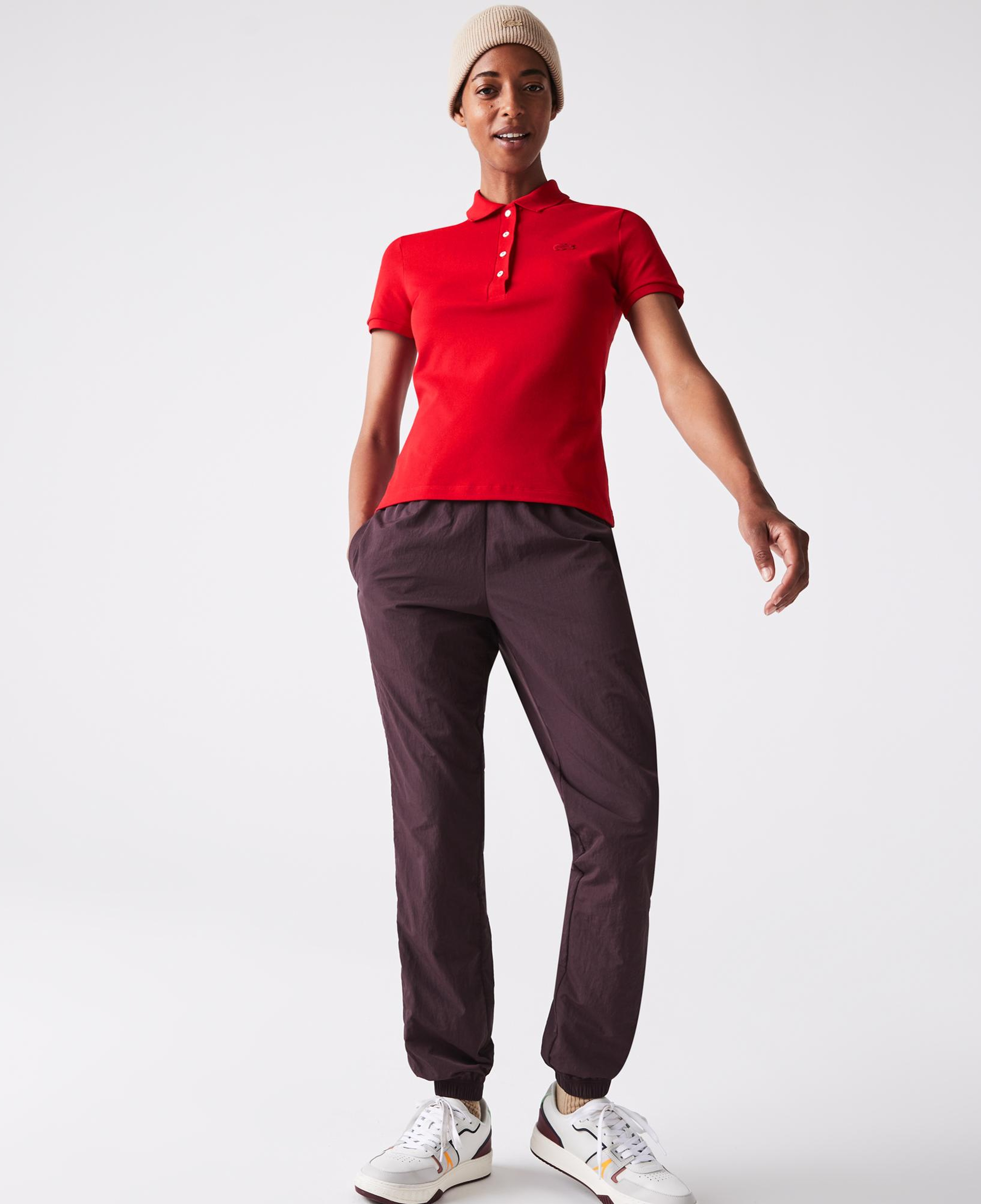 Lacoste L.12.D Kadın Slim Fit Kırmızı Polo