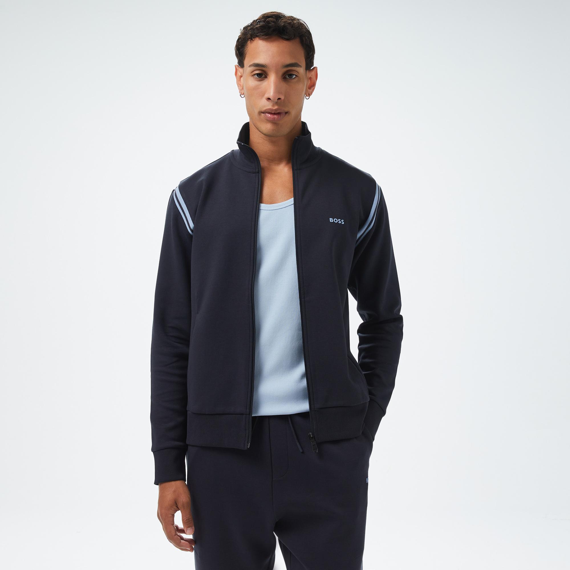 Boss Erkek Mavi Sweatshirt