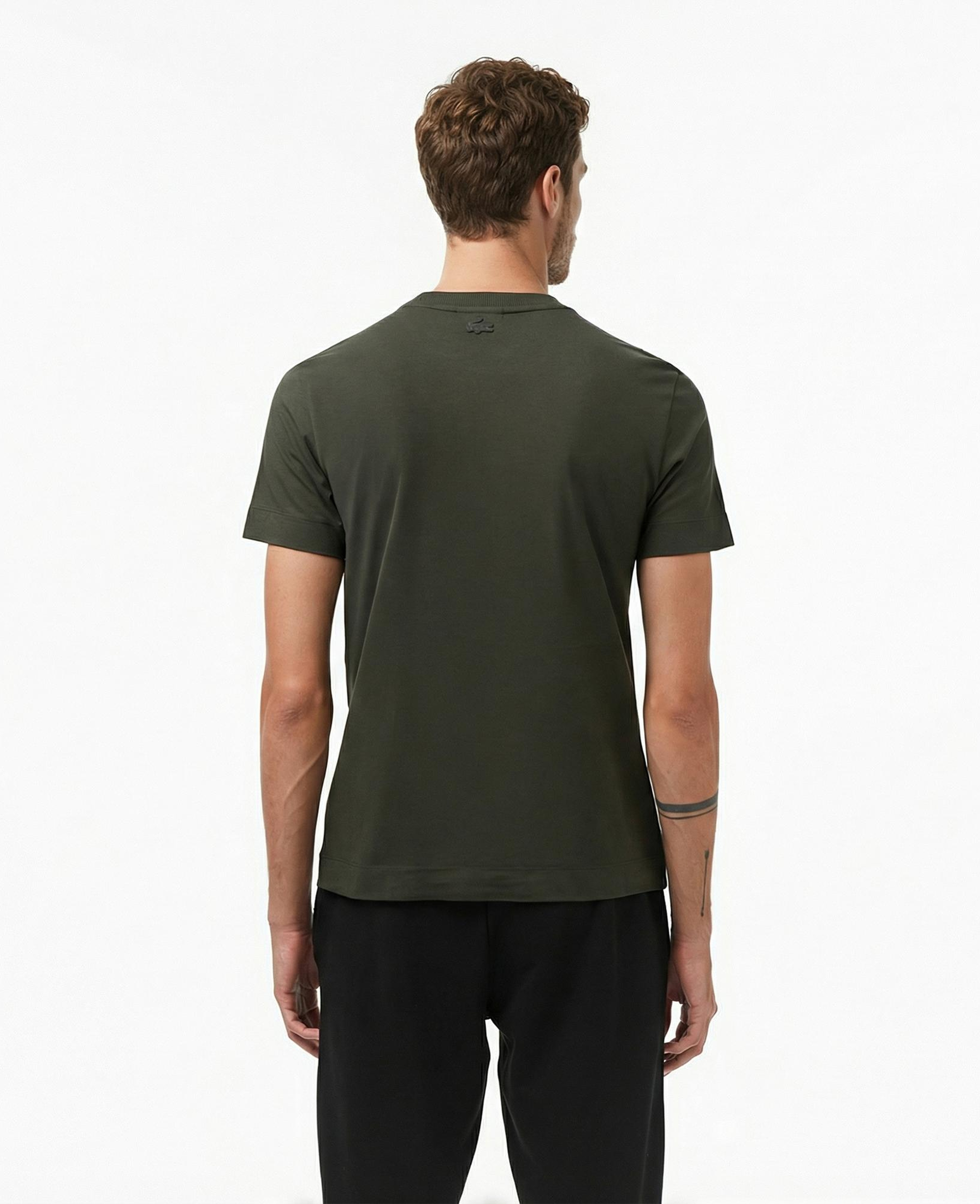 Lacoste Erkek Regular Fit Bisiklet Yaka Baskılı Haki T-Shirt