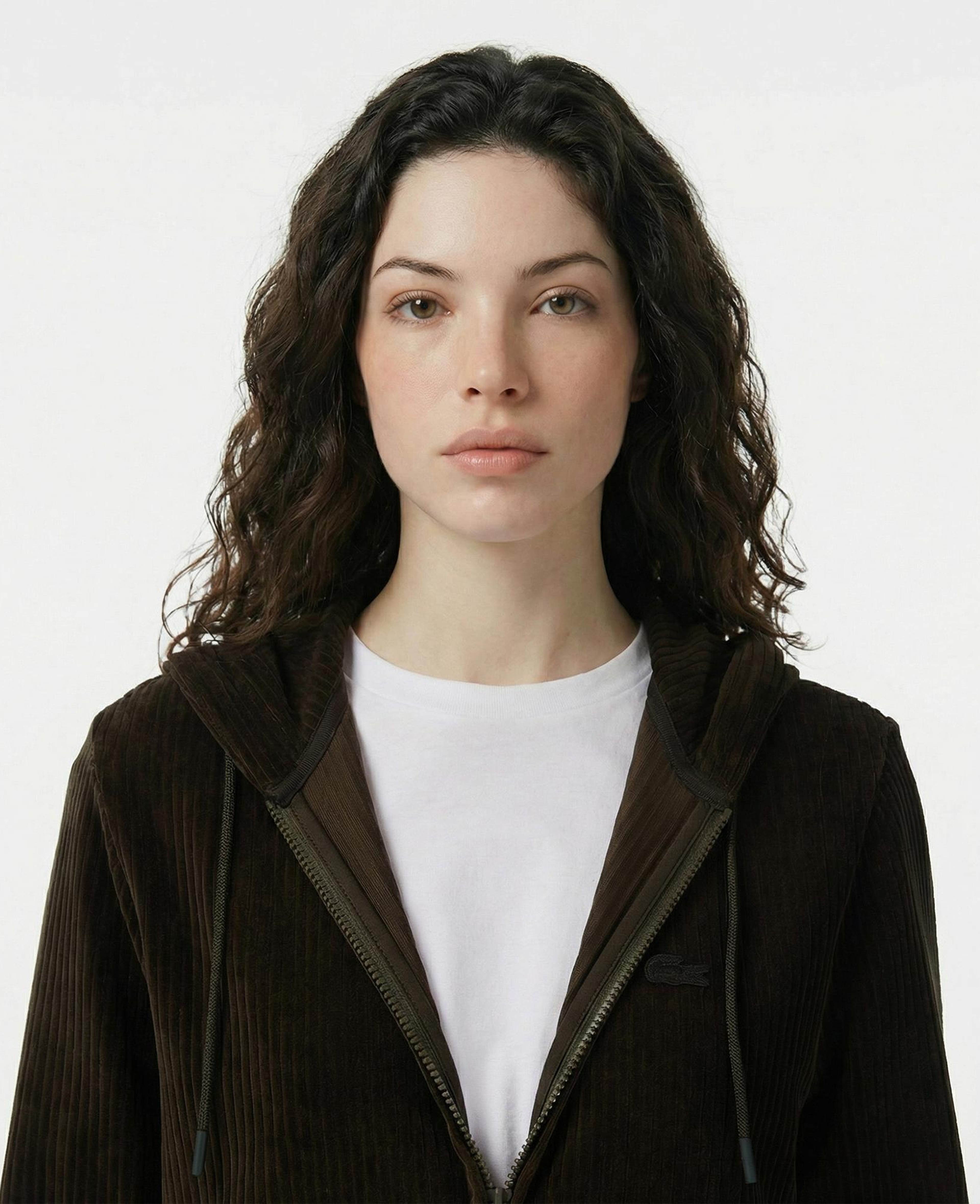 Lacoste Kadın Regular Fit Kapüşonlu Haki Sweatshirt