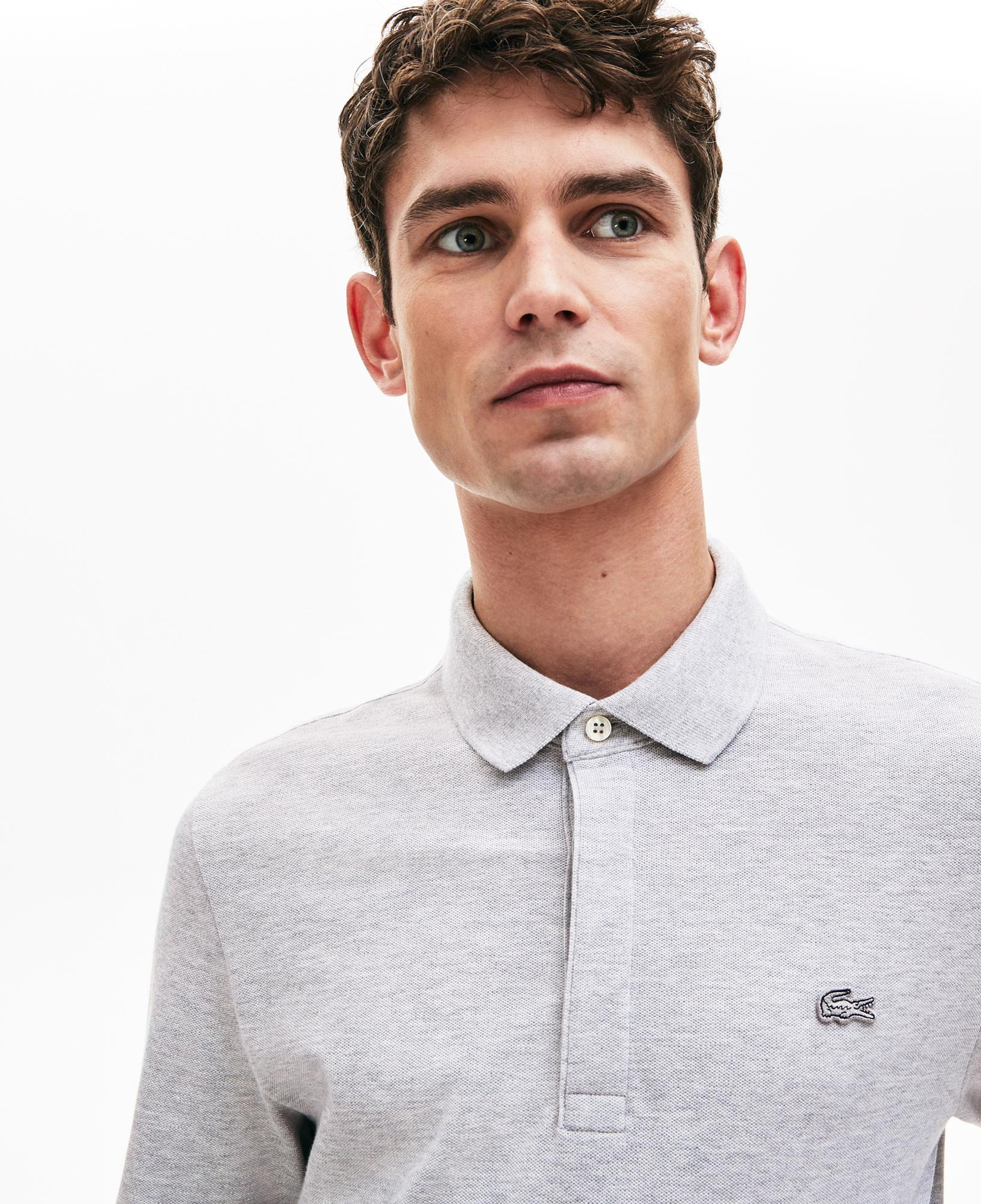 Lacoste Paris Erkek Regular Fit Uzun Kollu Koyu Gri Polo