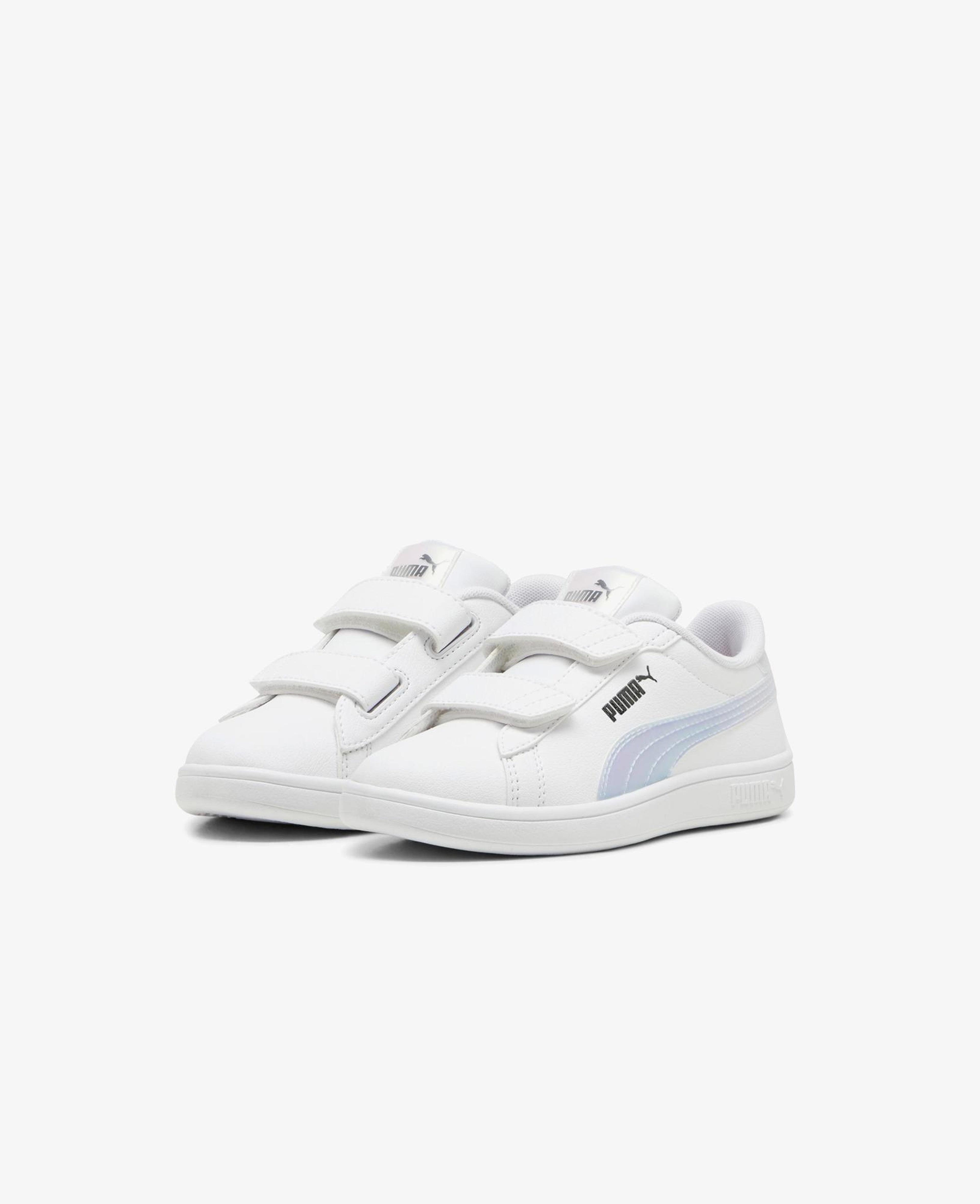 Puma Smash 3.0 Holo 2.0 V PS Çocuk Beyaz Spor Ayakkabı