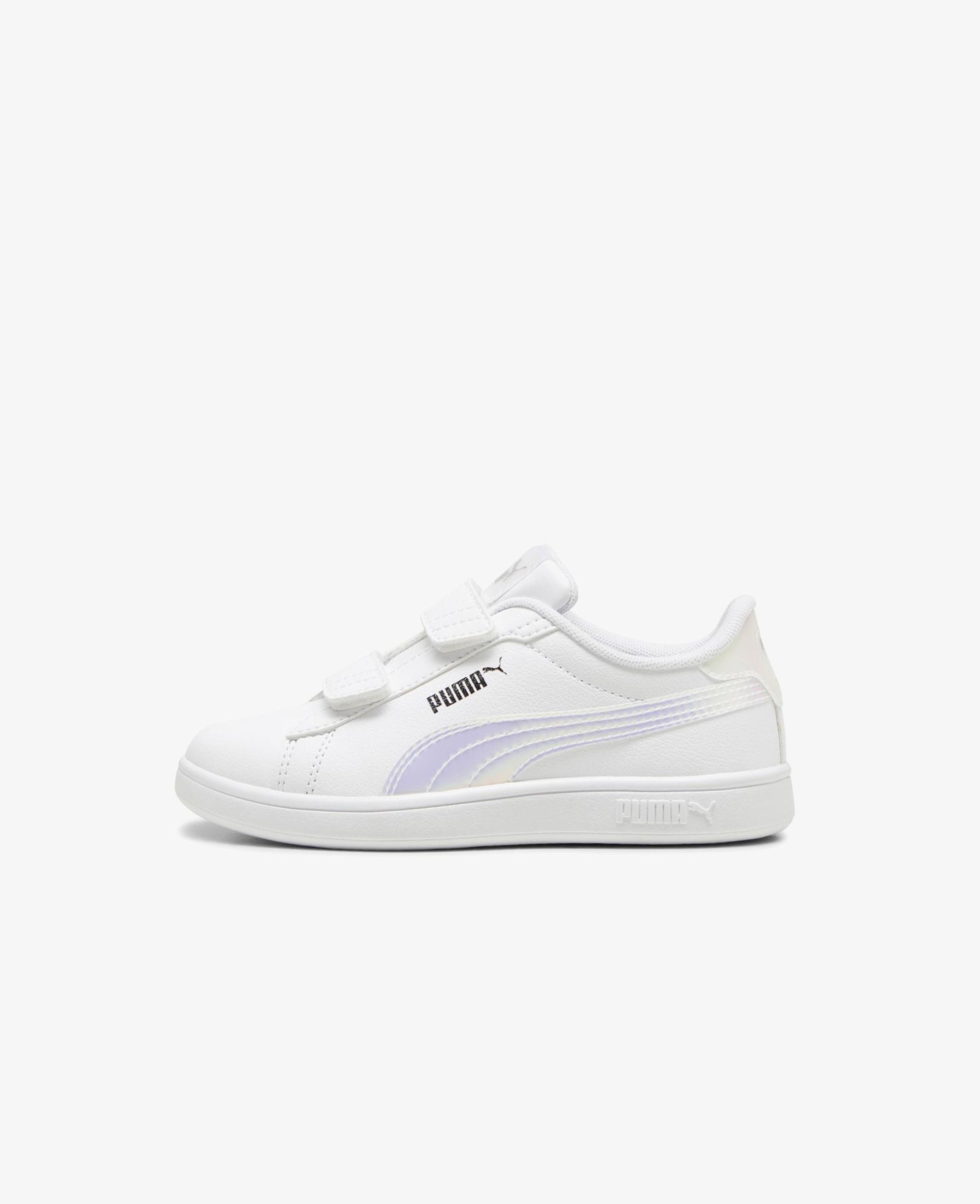 Puma Smash 3.0 Holo 2.0 V PS Çocuk Beyaz Spor Ayakkabı