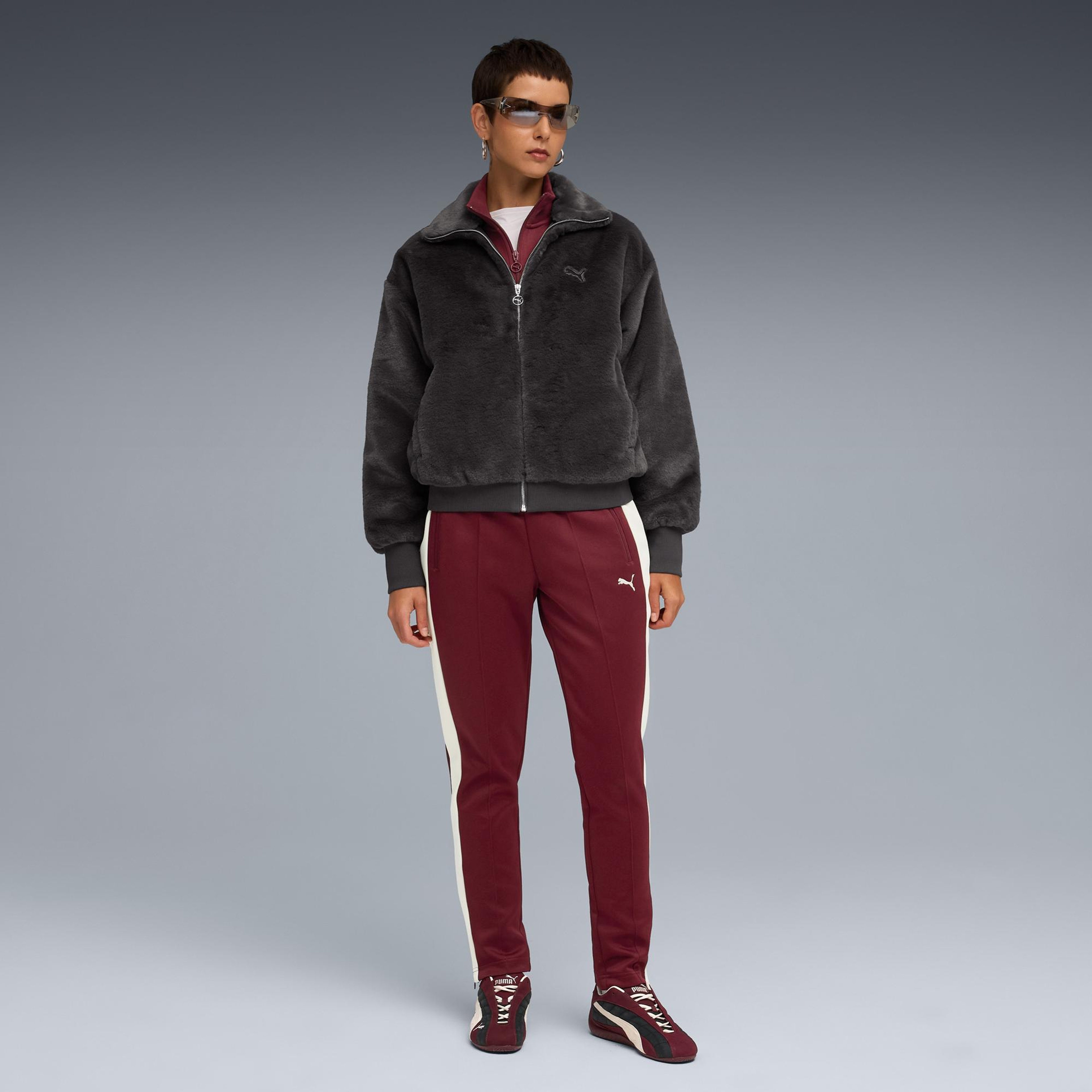 Puma Soft Fleece Kadın Koyu Gri Ceket