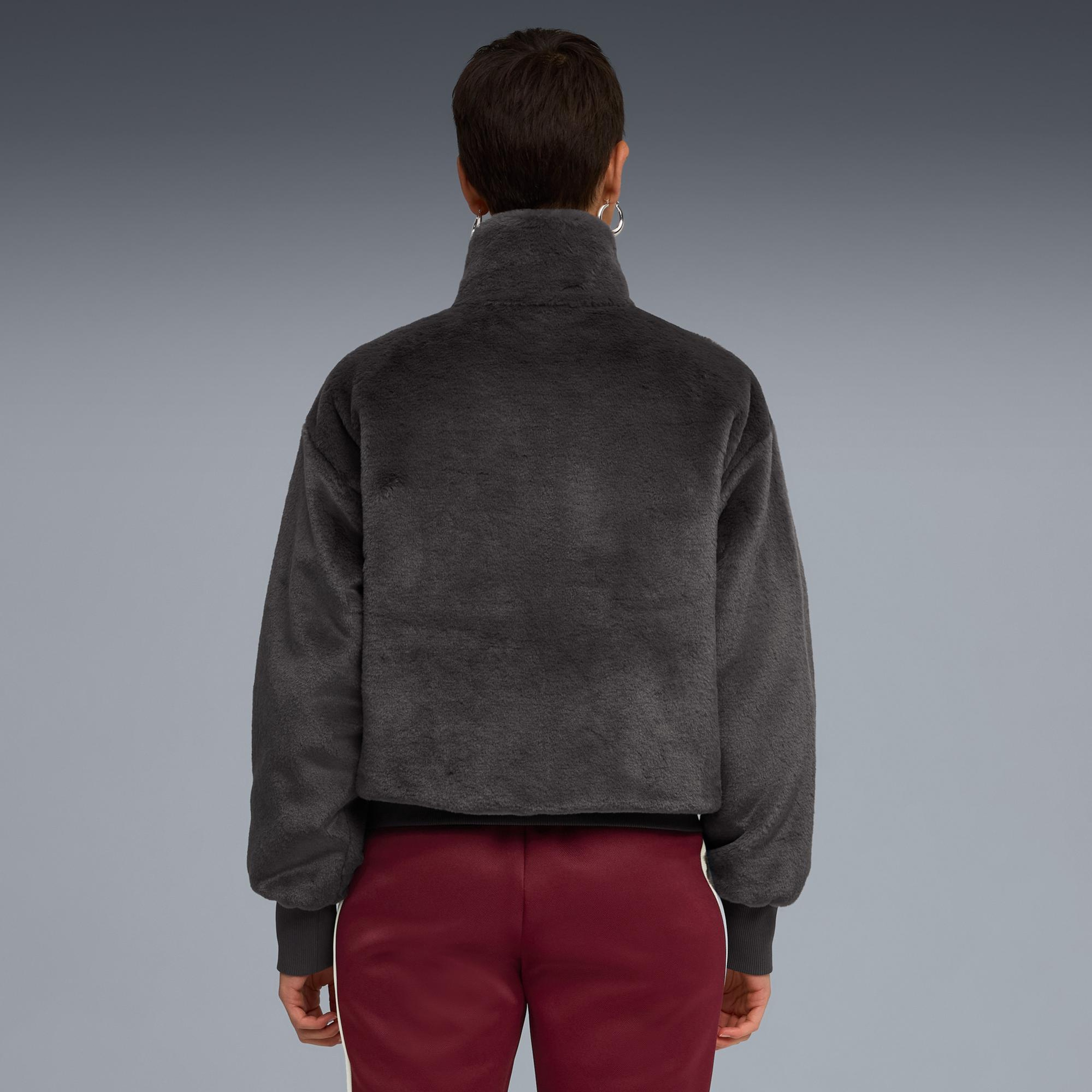 Puma Soft Fleece Kadın Koyu Gri Ceket