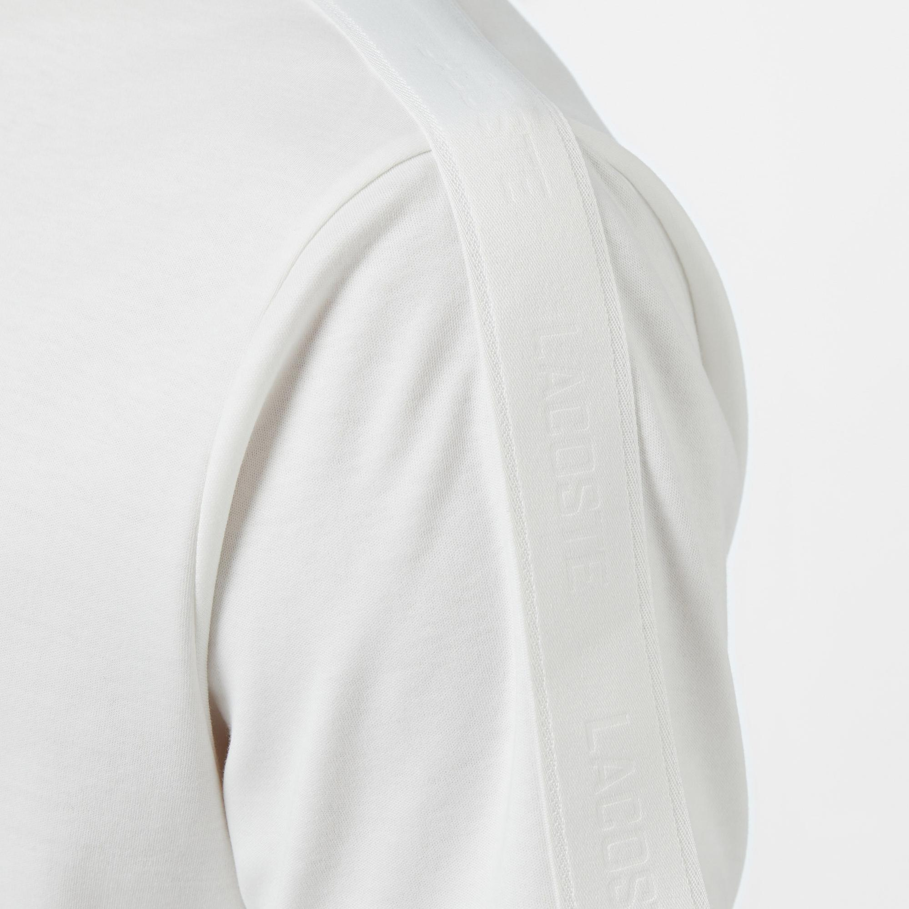 Lacoste Erkek Regular Fit Bisiklet Yaka Beyaz T-Shirt