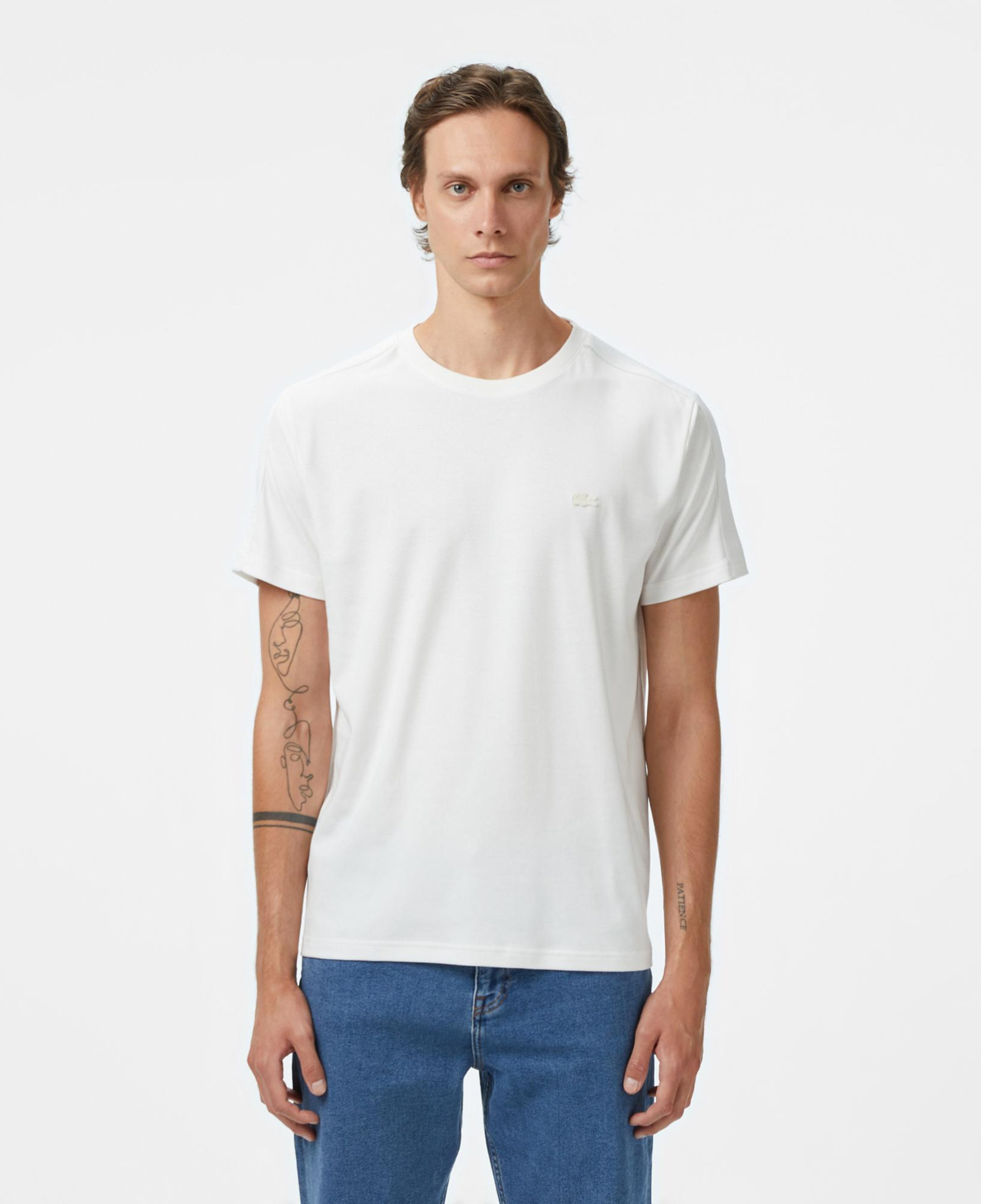 Lacoste Erkek Regular Fit Bisiklet Yaka Beyaz T-Shirt