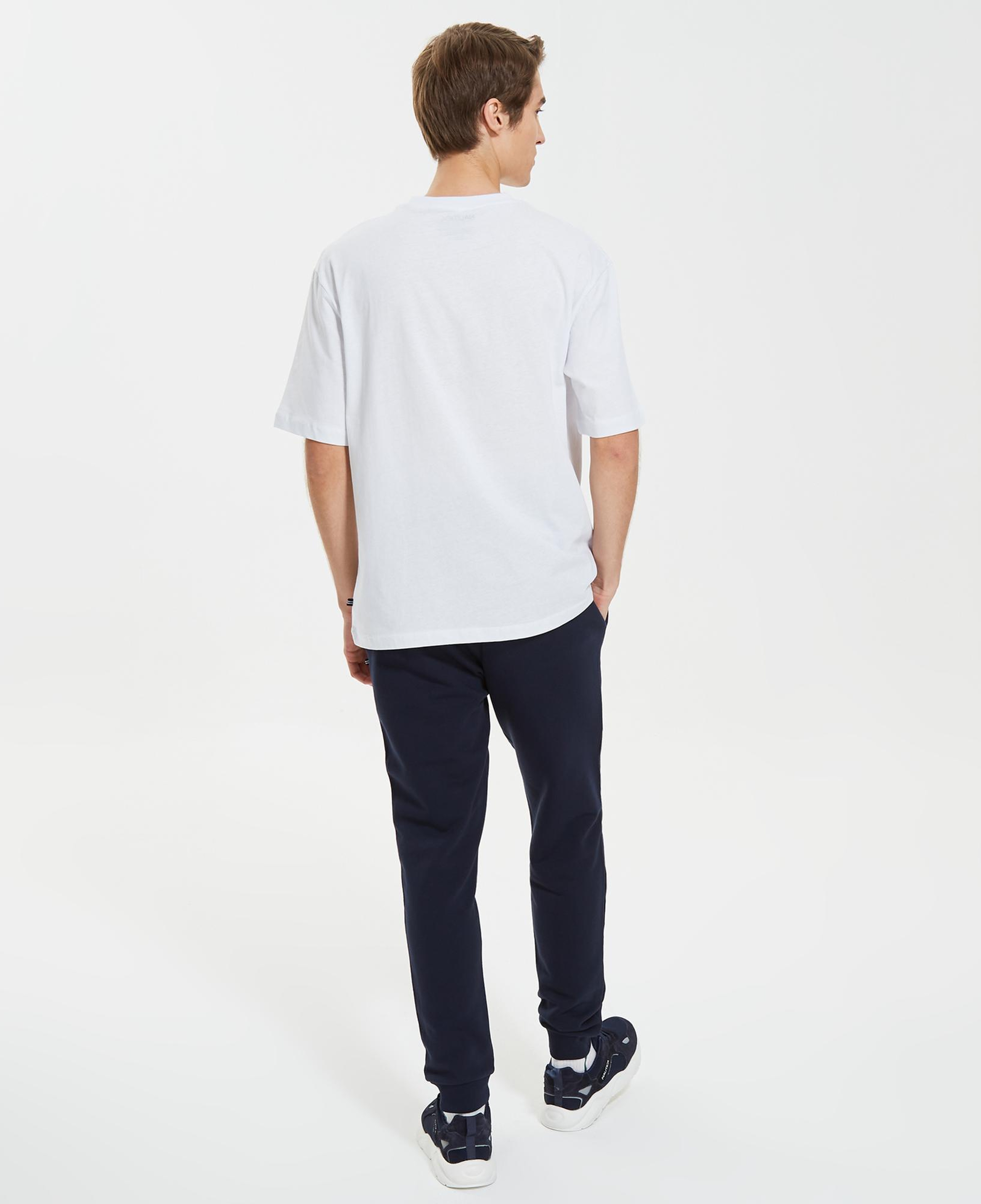 Nautica Erkek Beyaz Oversize T-Shirt