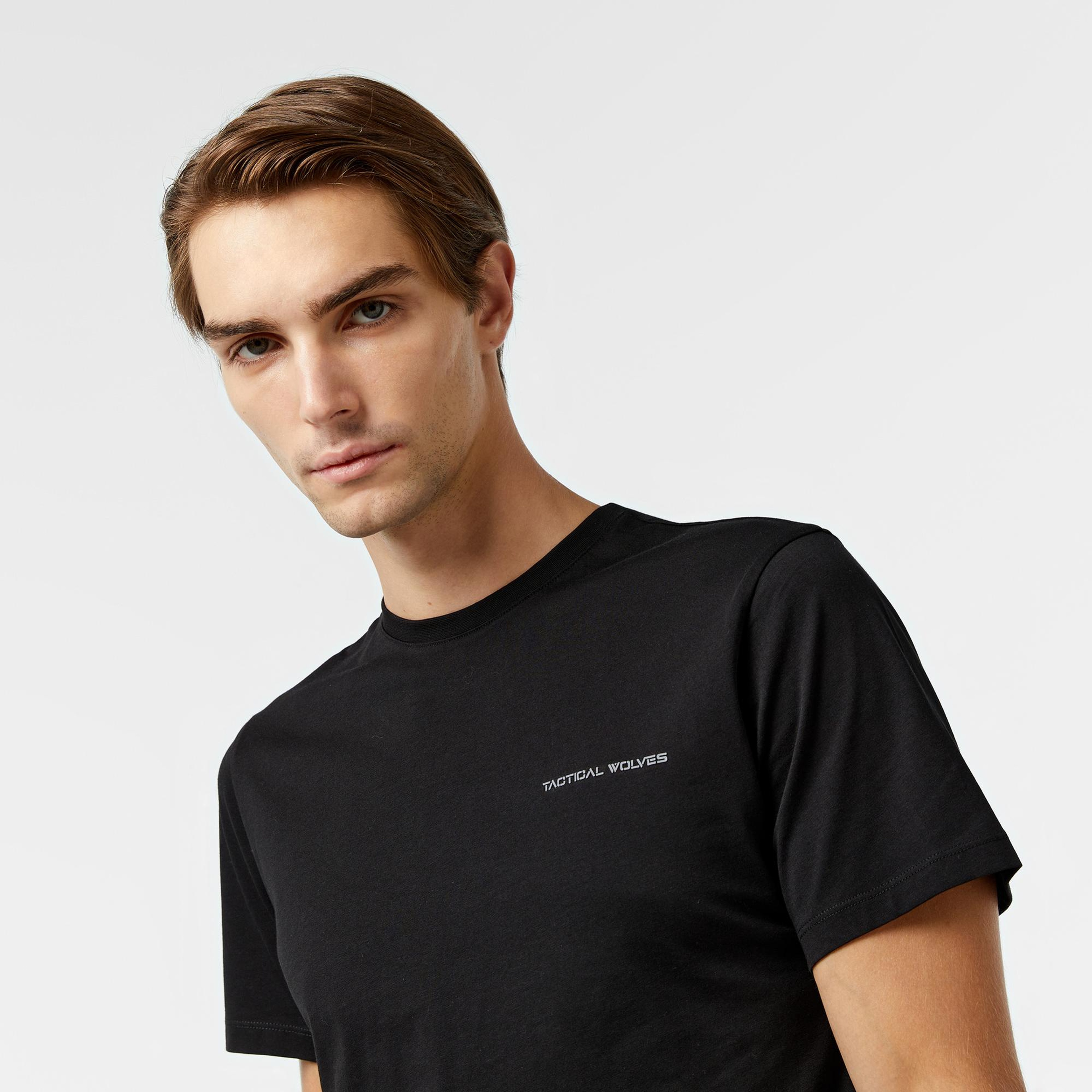 Tactical Wolves Classic Erkek Siyah T-Shirt